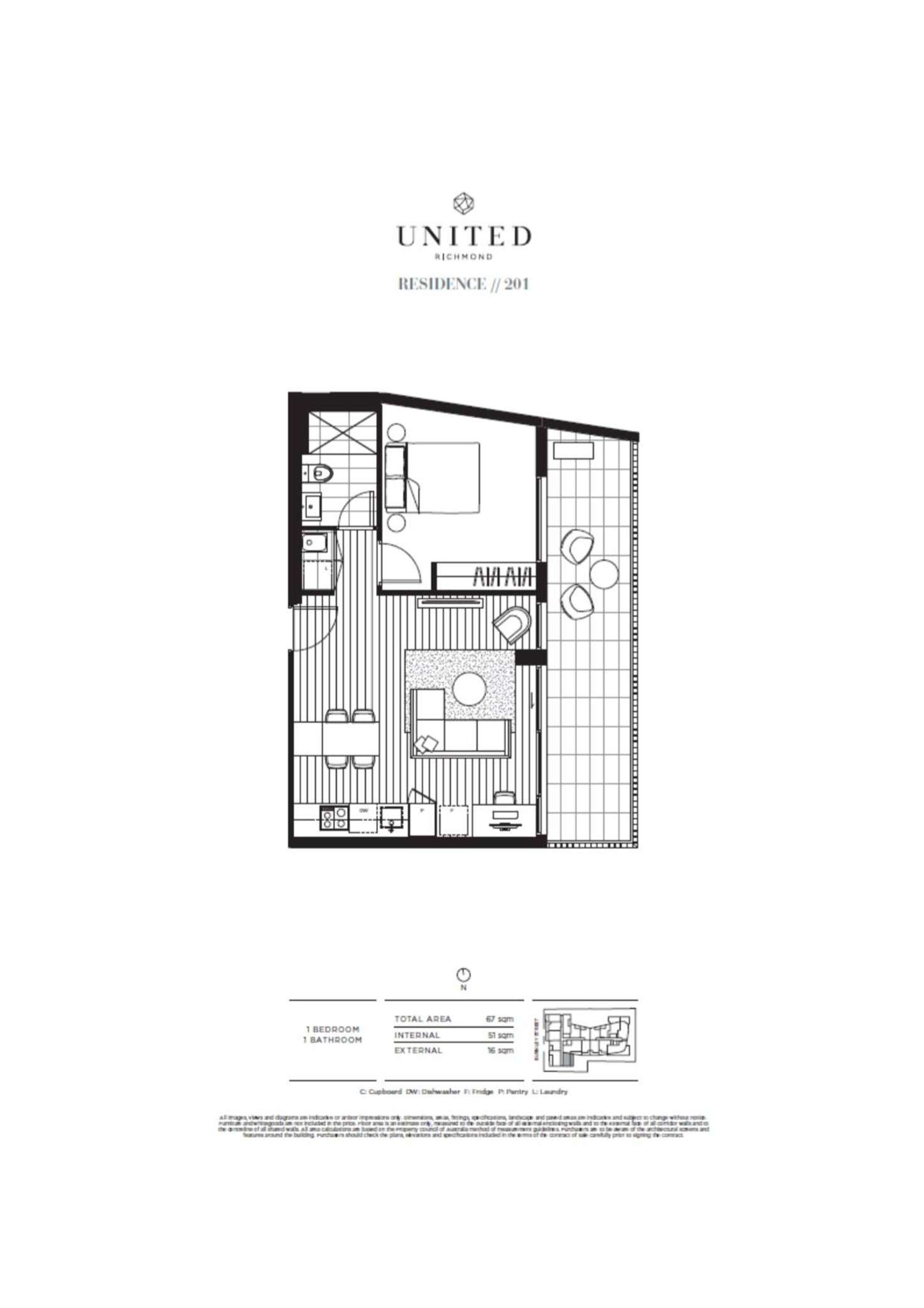 Floorplan of Homely apartment listing, 201/205 Burnley Street, Richmond VIC 3121