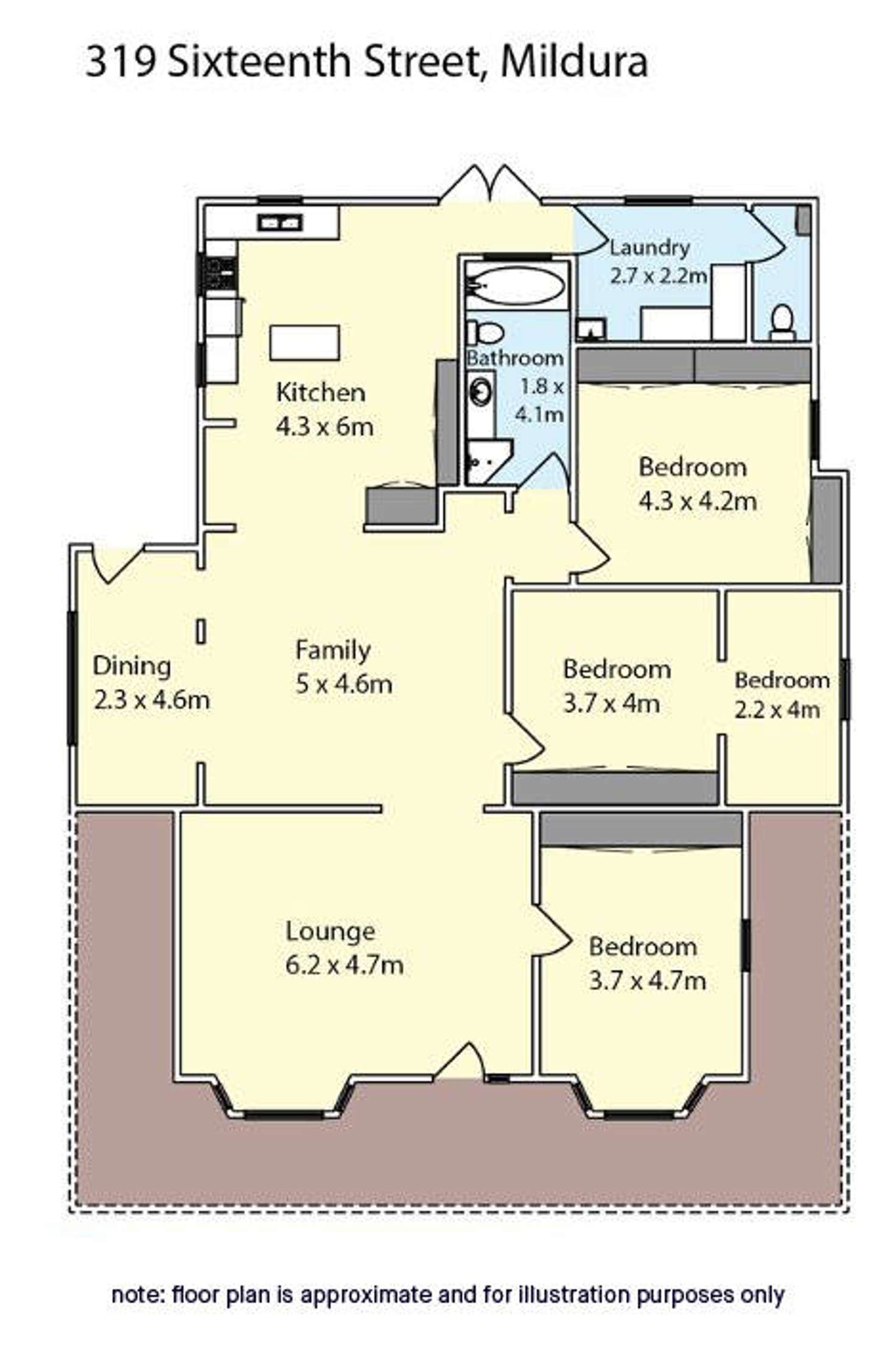 Floorplan of Homely house listing, 319 Sixteenth Street, Mildura VIC 3500