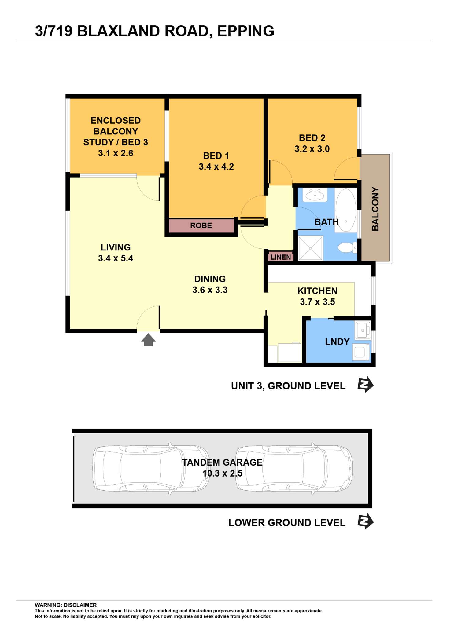 Floorplan of Homely unit listing, 7/719 Blaxland Road, Epping NSW 2121