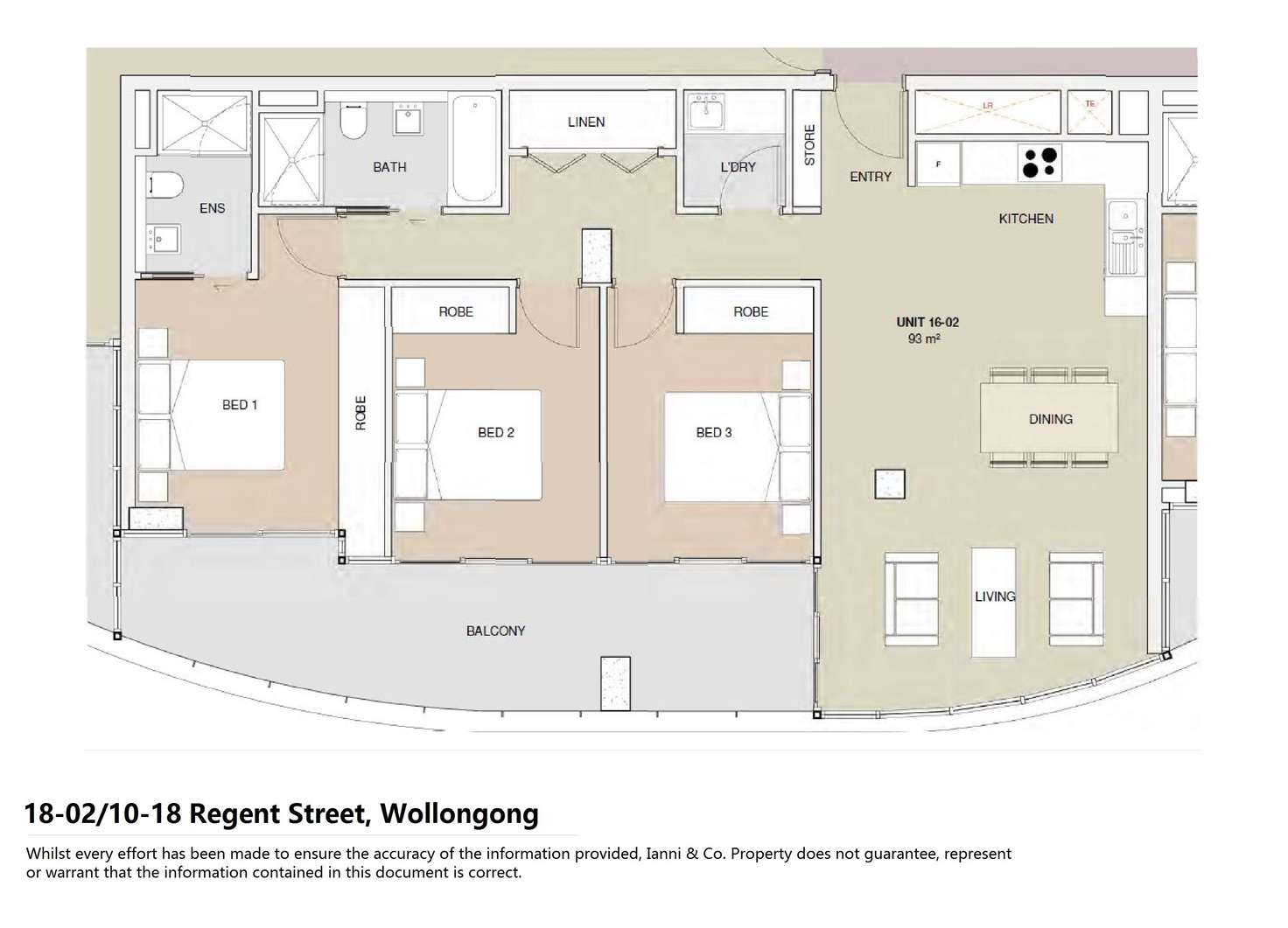 Floorplan of Homely apartment listing, 1802/10-18 Regent Street, Wollongong NSW 2500