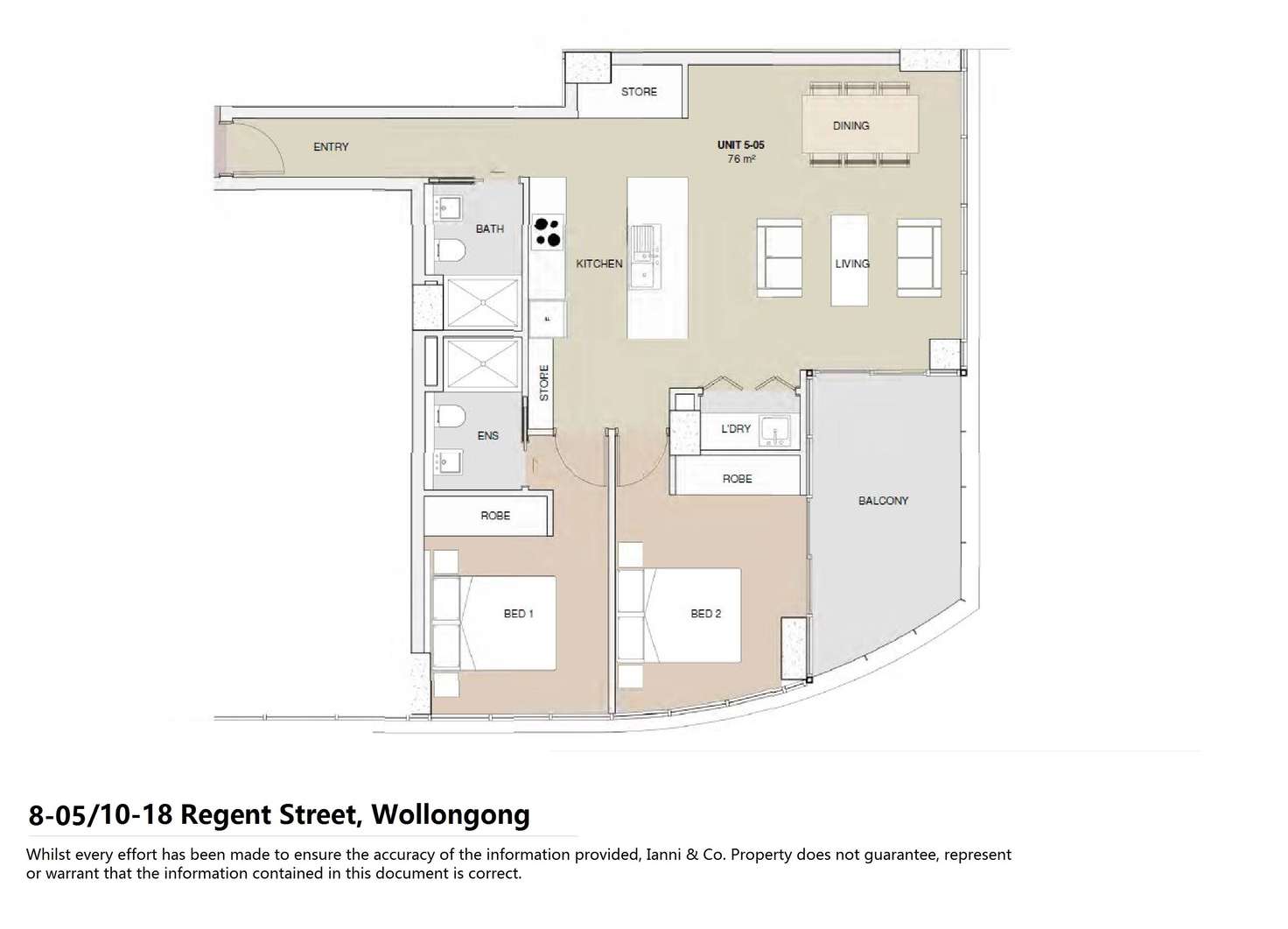 Floorplan of Homely apartment listing, 805/10-18 Regent Street, Wollongong NSW 2500