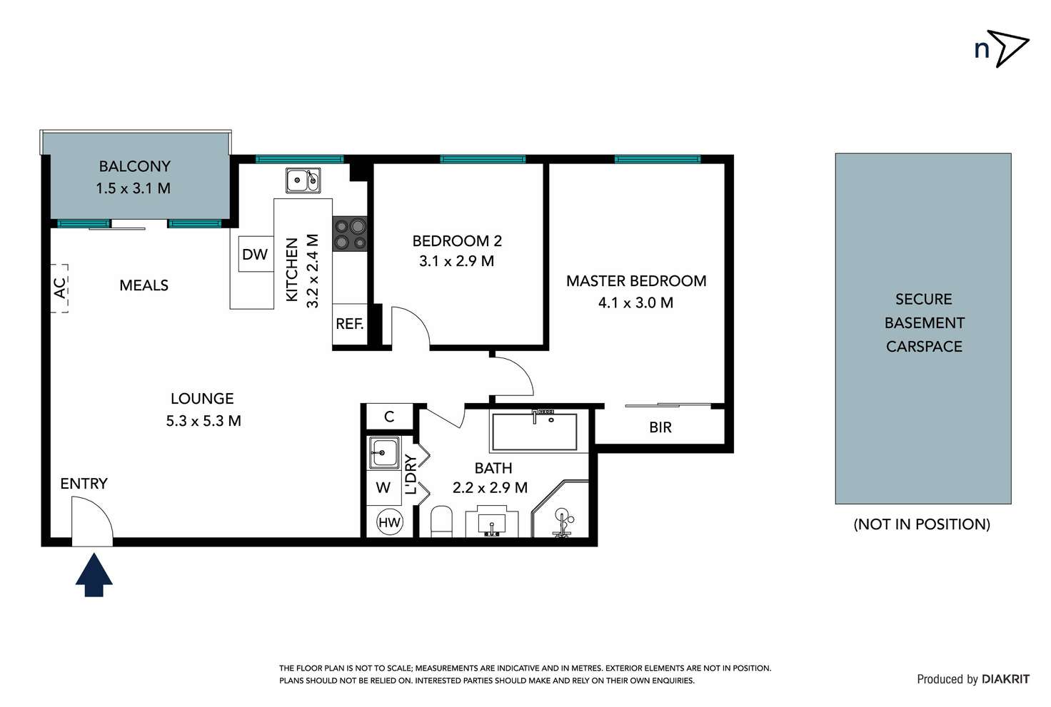Floorplan of Homely apartment listing, 707/341 Ascot Vale Road, Moonee Ponds VIC 3039
