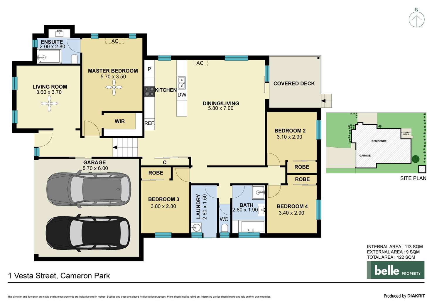 Floorplan of Homely house listing, 1 Vesta Street, Cameron Park NSW 2285