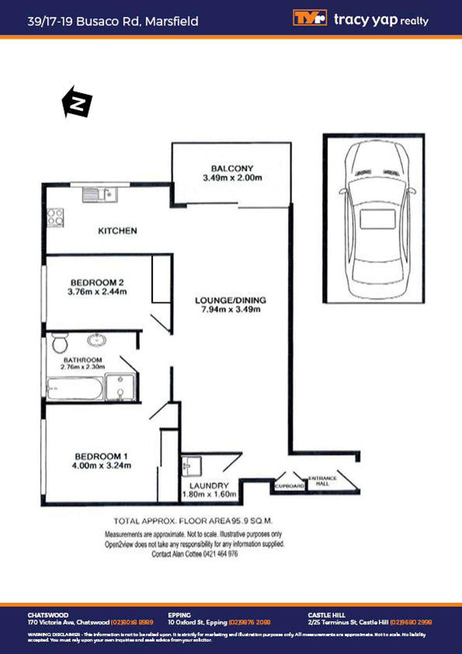 Floorplan of Homely unit listing, 39/17-19 Busaco Road, Marsfield NSW 2122