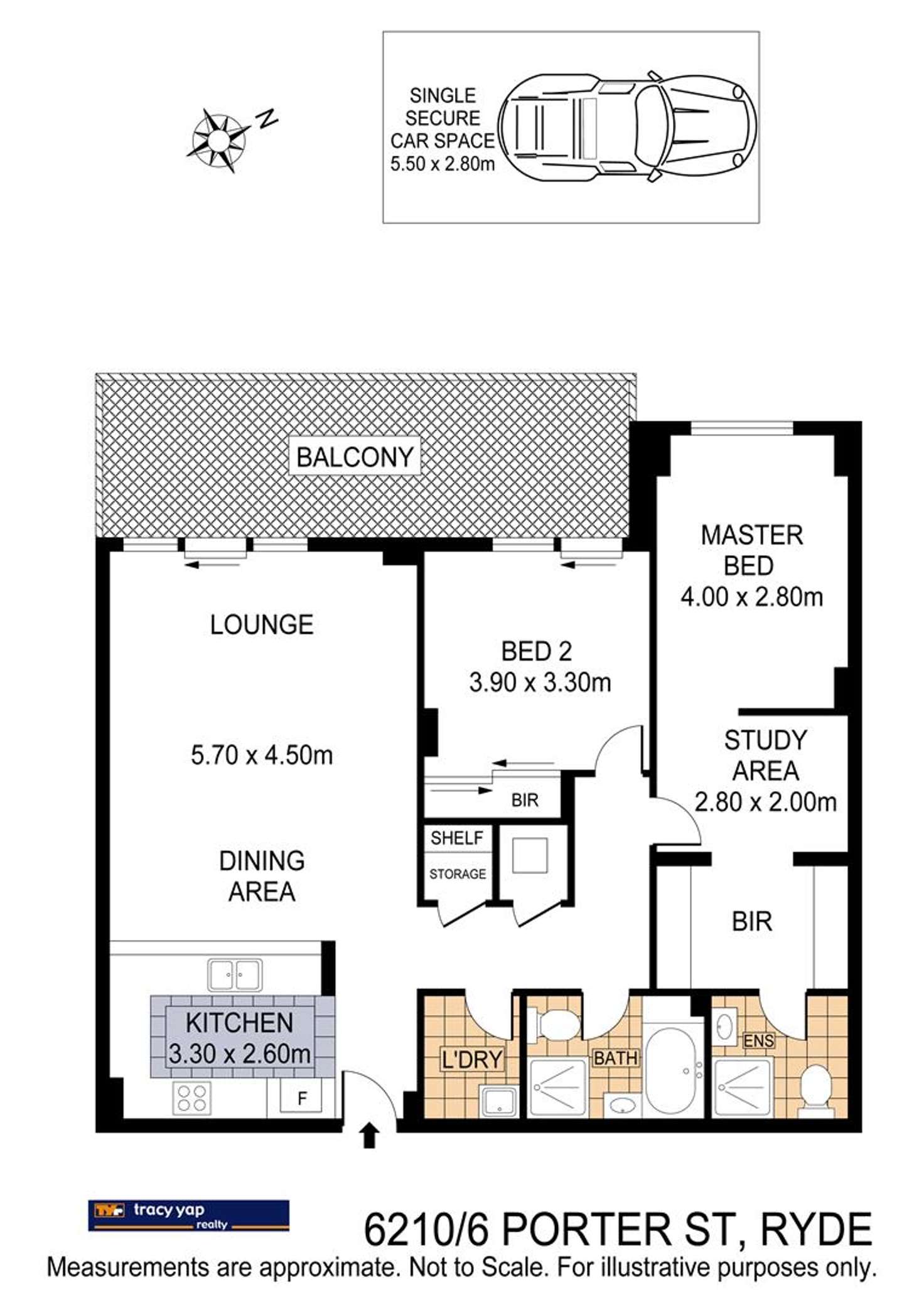 Floorplan of Homely apartment listing, 6112/6 Porter Street, Ryde NSW 2112