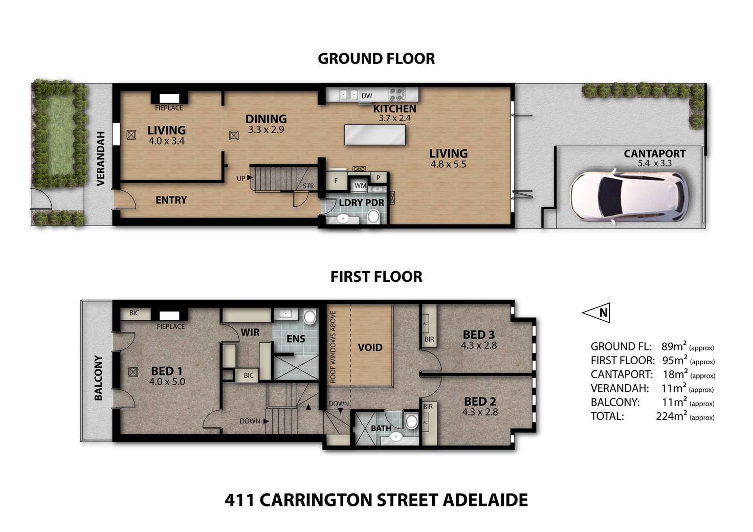 Floorplan of Homely house listing, 411 Carrington Street, Adelaide SA 5000