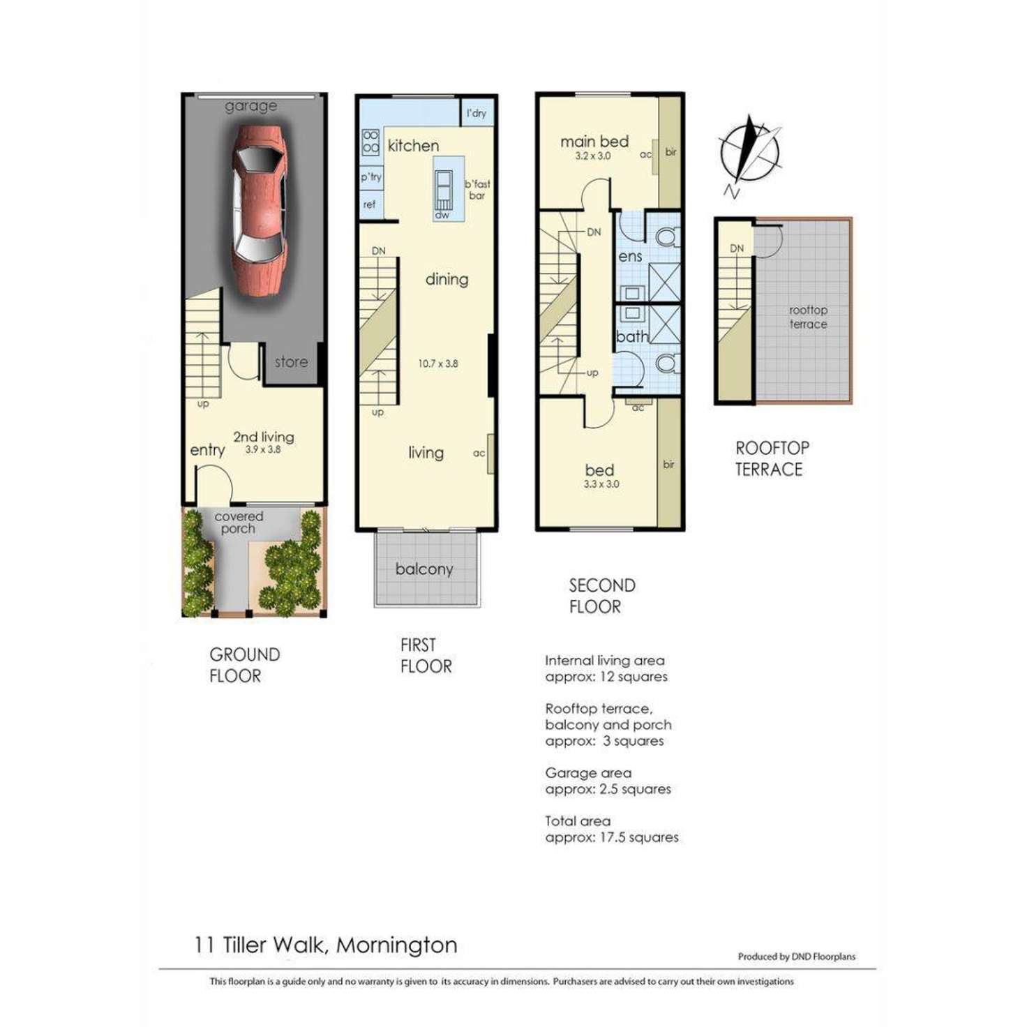 Floorplan of Homely townhouse listing, 11 Tiller Walk, Mornington VIC 3931