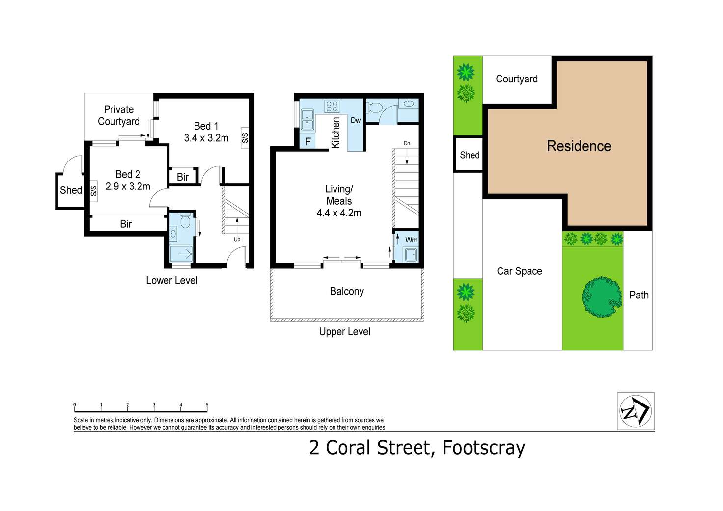 Floorplan of Homely townhouse listing, 2 Coral Avenue, Footscray VIC 3011