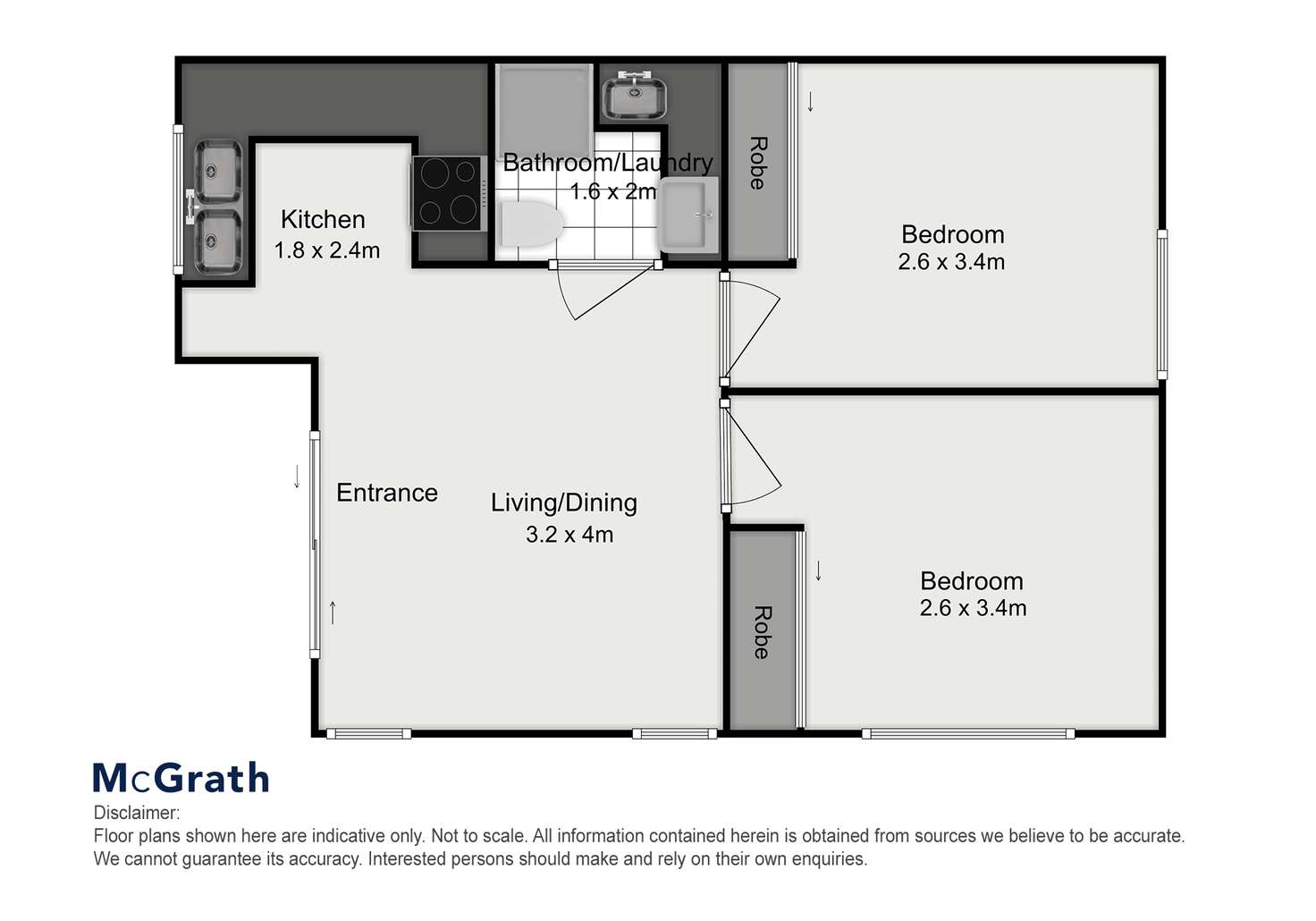 Floorplan of Homely unit listing, 1A Sybil Lane, Brighton-le-sands NSW 2216