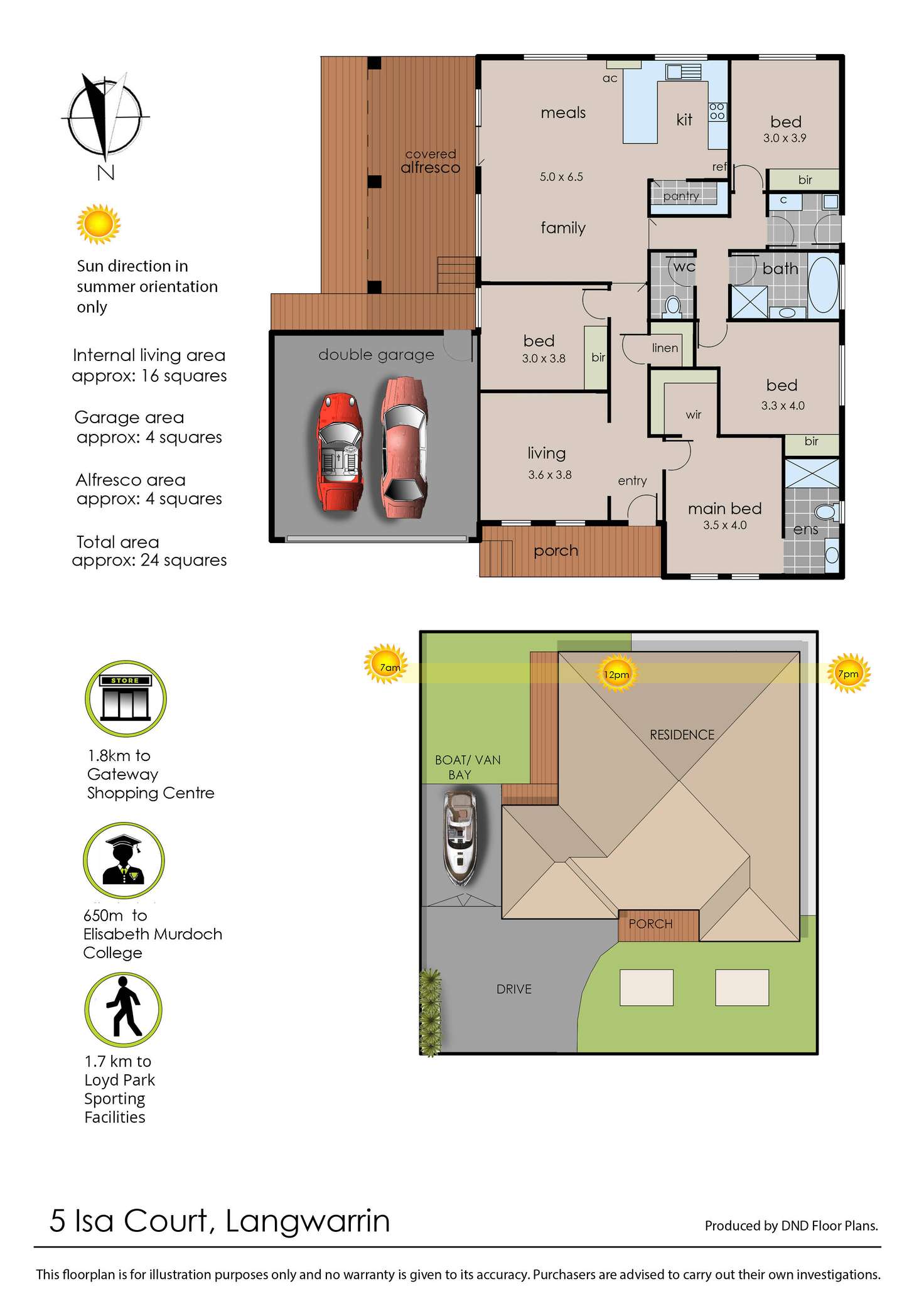 Floorplan of Homely house listing, 5 Isa Court, Langwarrin VIC 3910