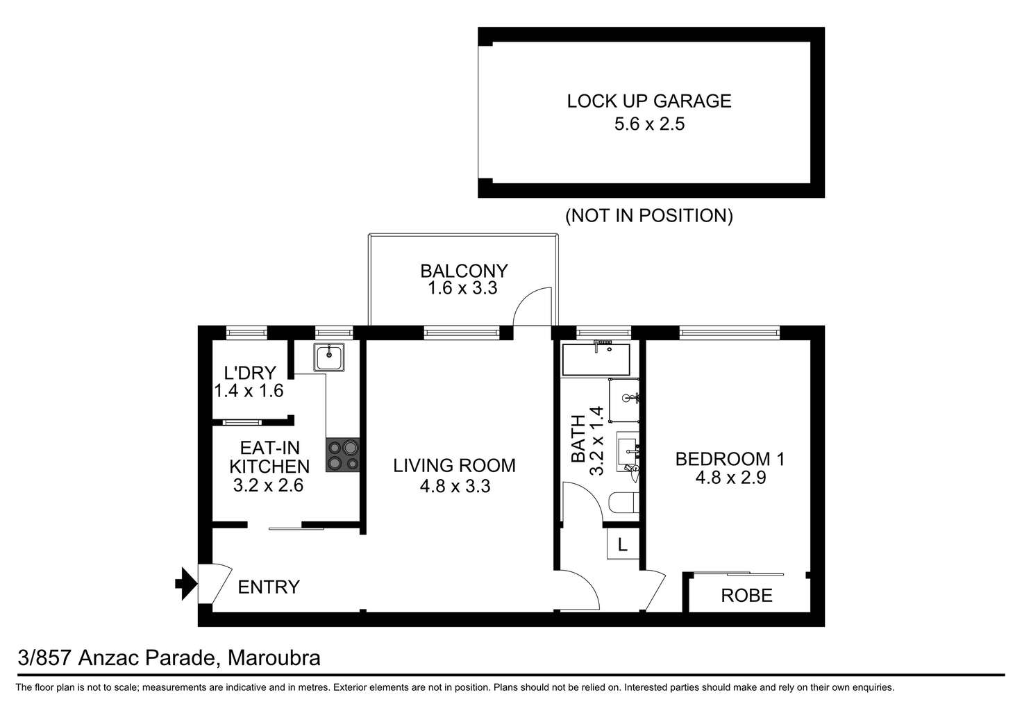 Floorplan of Homely apartment listing, 3/857 Anzac Parade, Maroubra NSW 2035