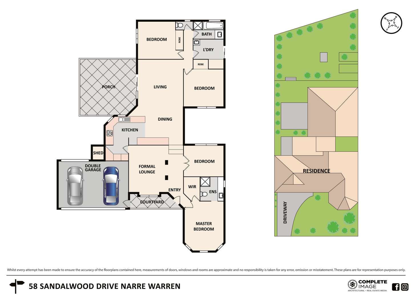 Floorplan of Homely house listing, 58 Sandalwood Drive, Narre Warren VIC 3805