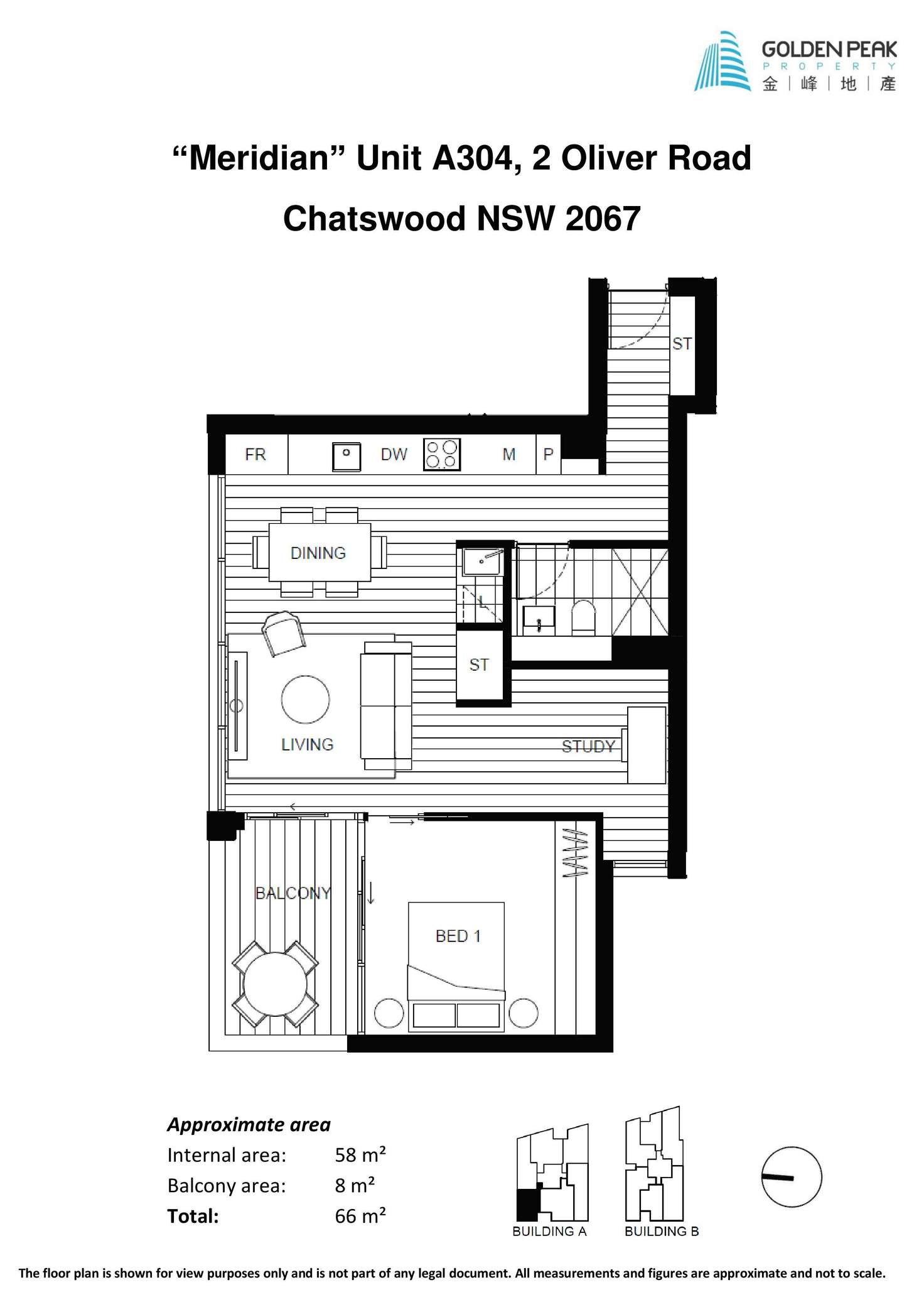 Floorplan of Homely apartment listing, A304/2 Oliver Road, Chatswood NSW 2067