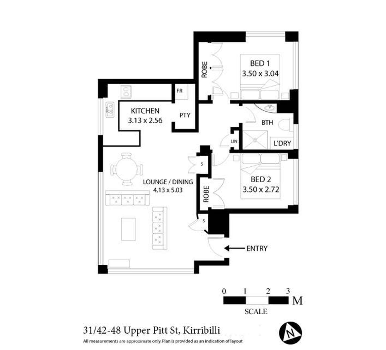 Floorplan of Homely apartment listing, 31/42-48 Upper Pitt Street, Kirribilli NSW 2061