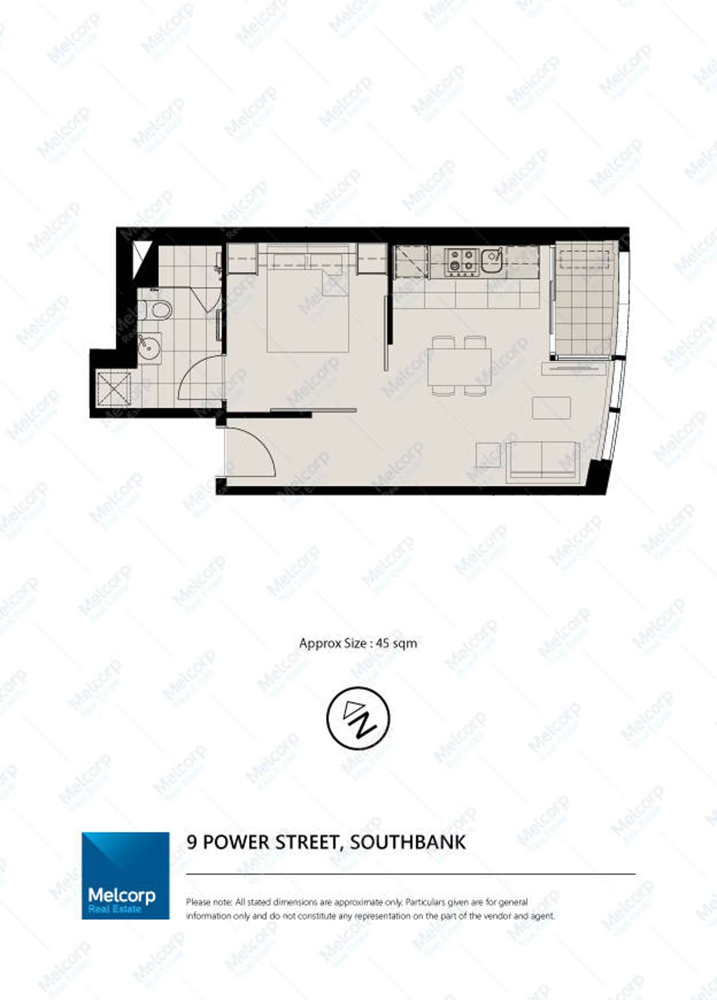 Floorplan of Homely apartment listing, 1710/9 Power Street, Southbank VIC 3006