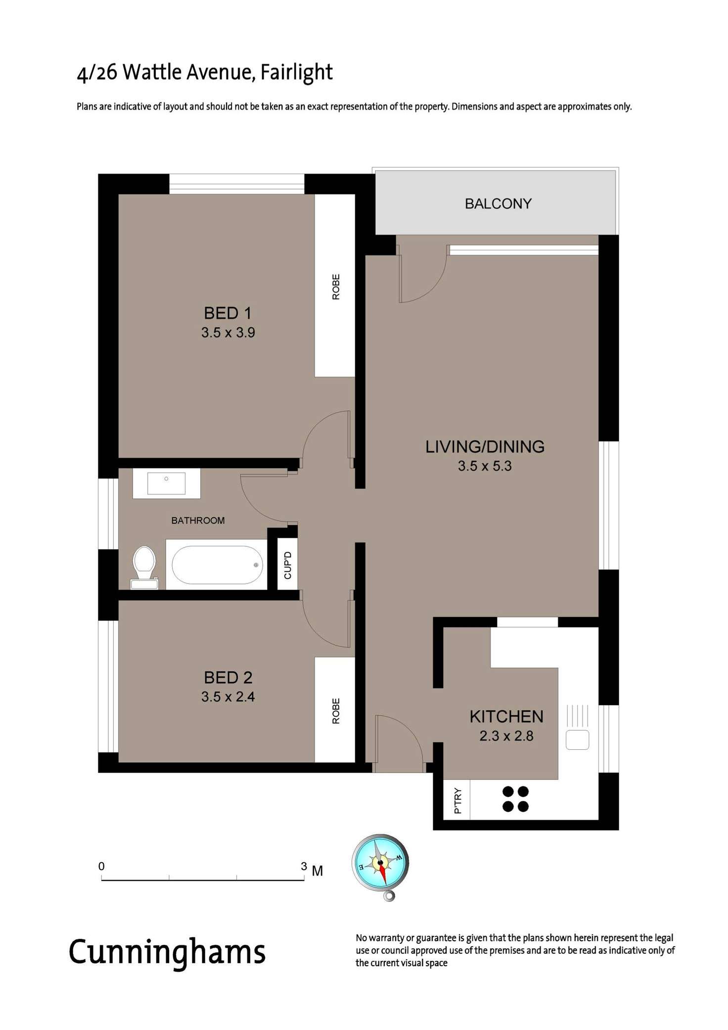 Floorplan of Homely unit listing, 4/26 Wattle Avenue, Fairlight NSW 2094