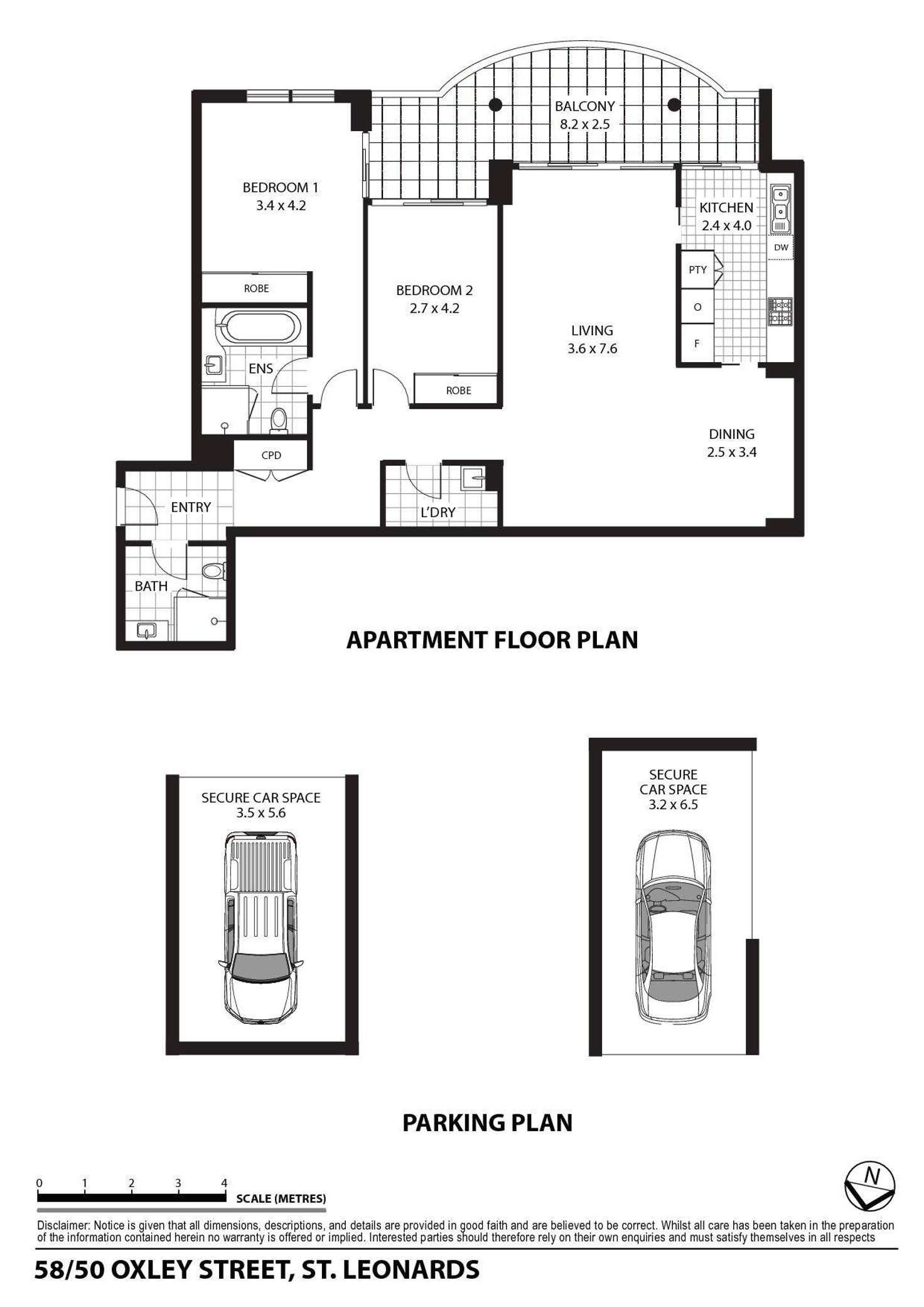 Floorplan of Homely apartment listing, 58/50 Oxley Street, St Leonards NSW 2065