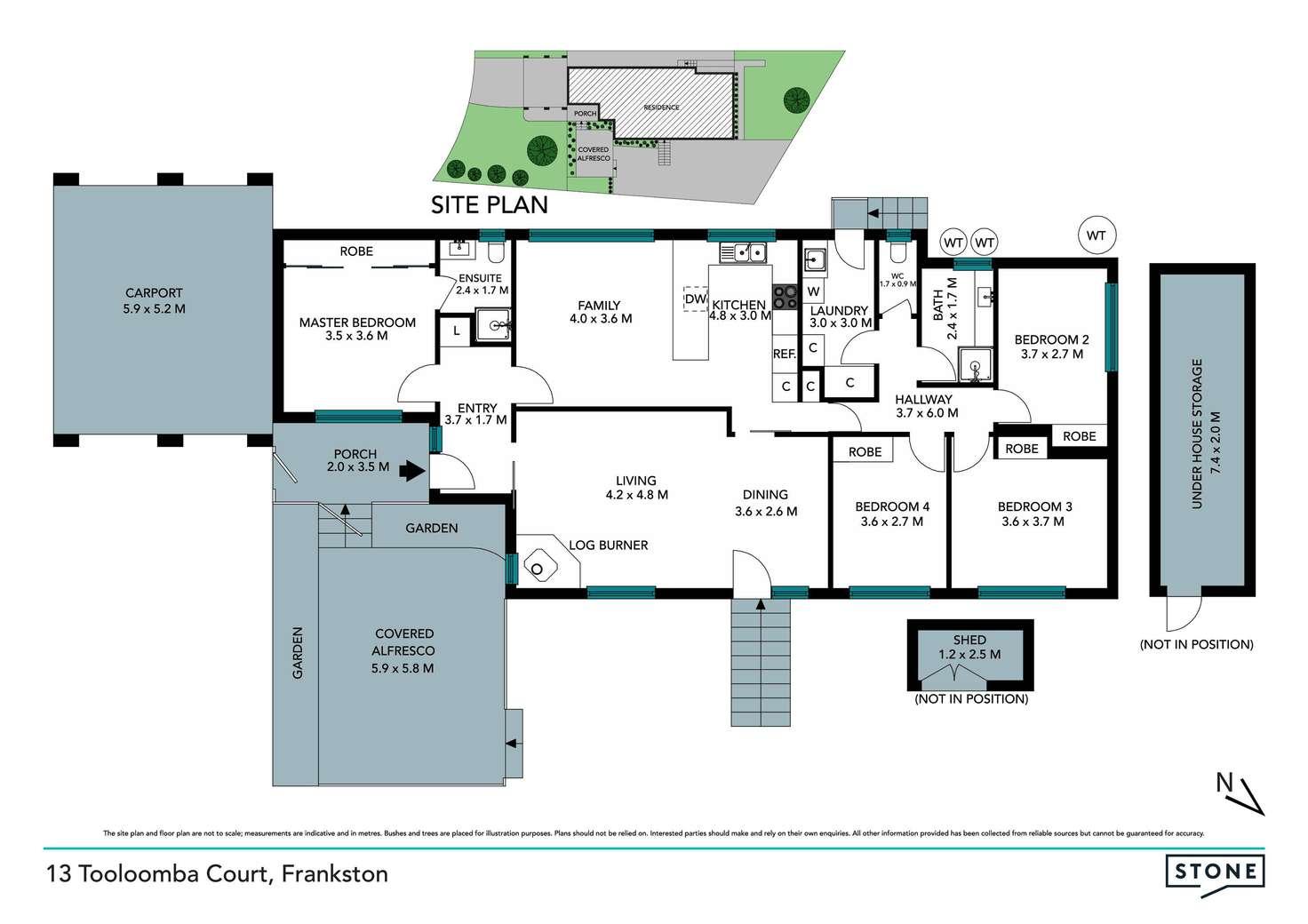 Floorplan of Homely house listing, 13 Tooloomba Court, Frankston VIC 3199