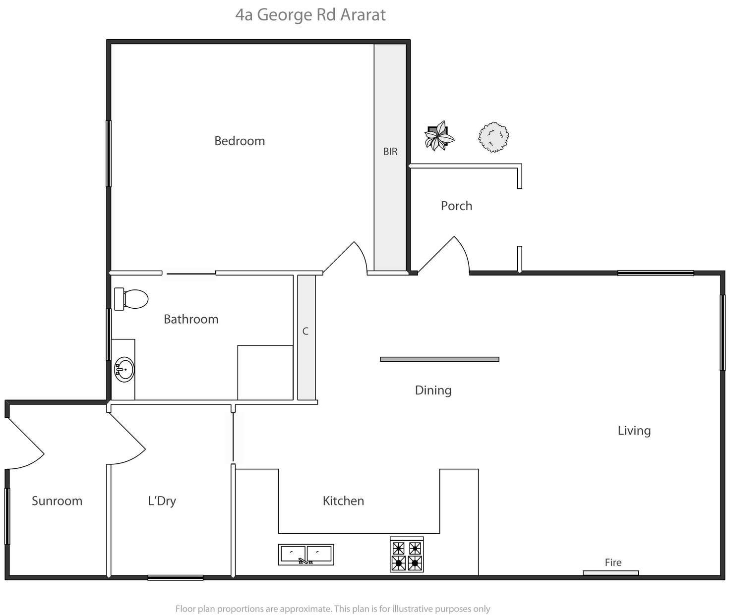 Floorplan of Homely unit listing, 4a George Road, Ararat VIC 3377