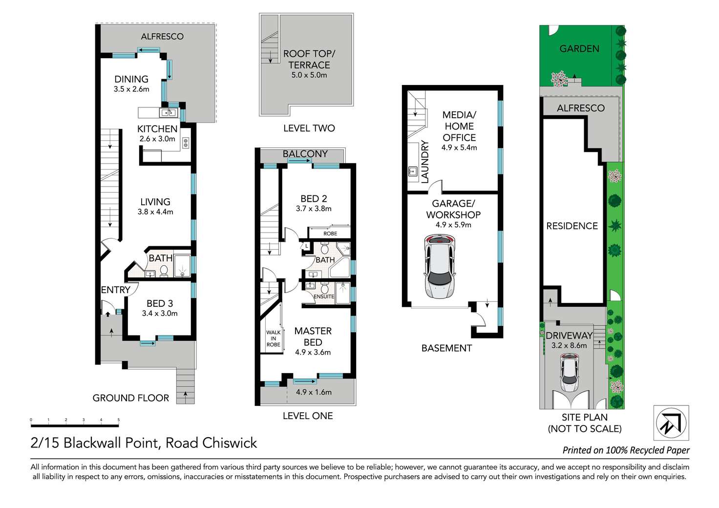 Floorplan of Homely semiDetached listing, 2/15 Blackwall Point Road, Chiswick NSW 2046