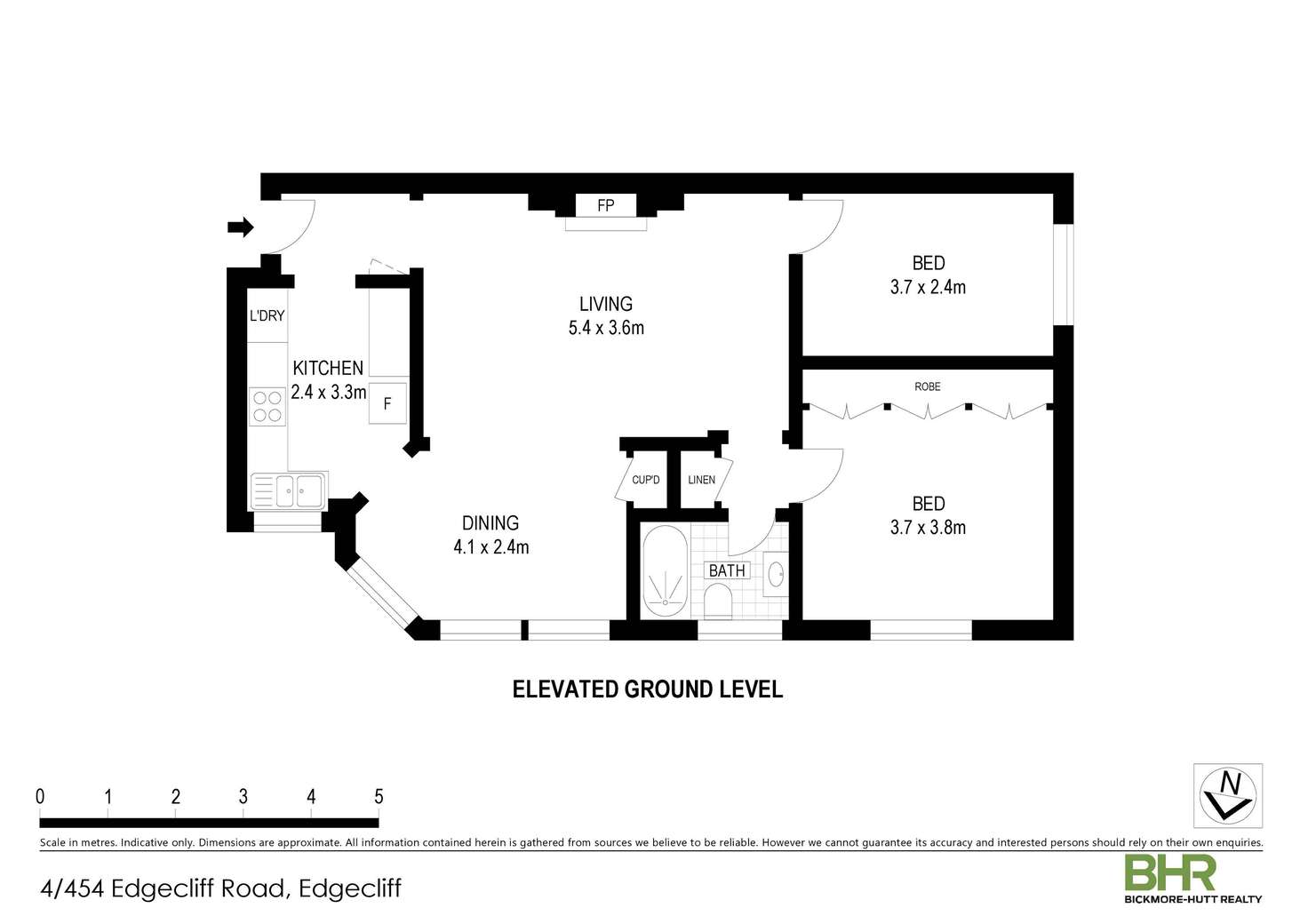 Floorplan of Homely apartment listing, 4/454 Edgecliff Road, Edgecliff NSW 2027