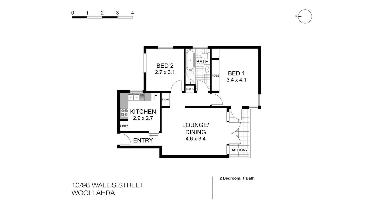 Floorplan of Homely apartment listing, 10/98 Wallis Street, Woollahra NSW 2025