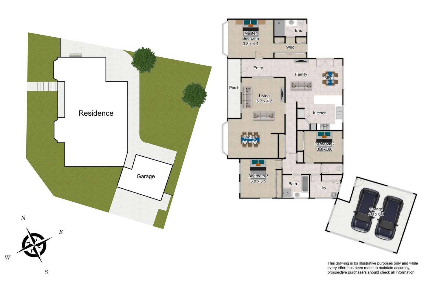 Floorplan of Homely house listing, 44 Melville Park Drive, Berwick VIC 3806