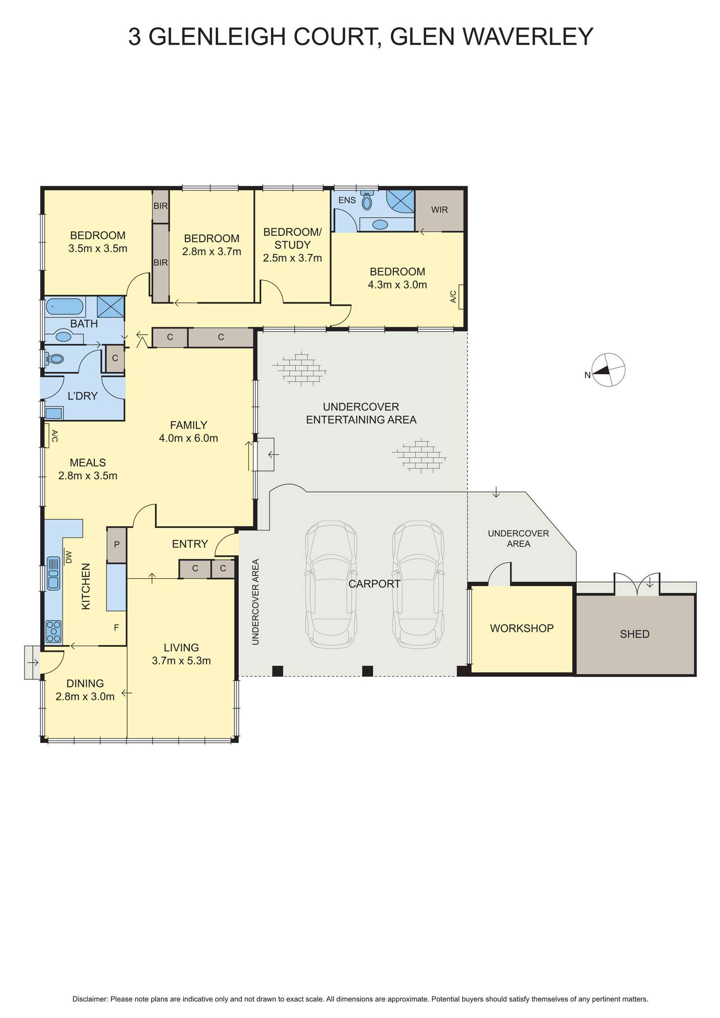Floorplan of Homely house listing, 3 Glenleigh Court, Glen Waverley VIC 3150