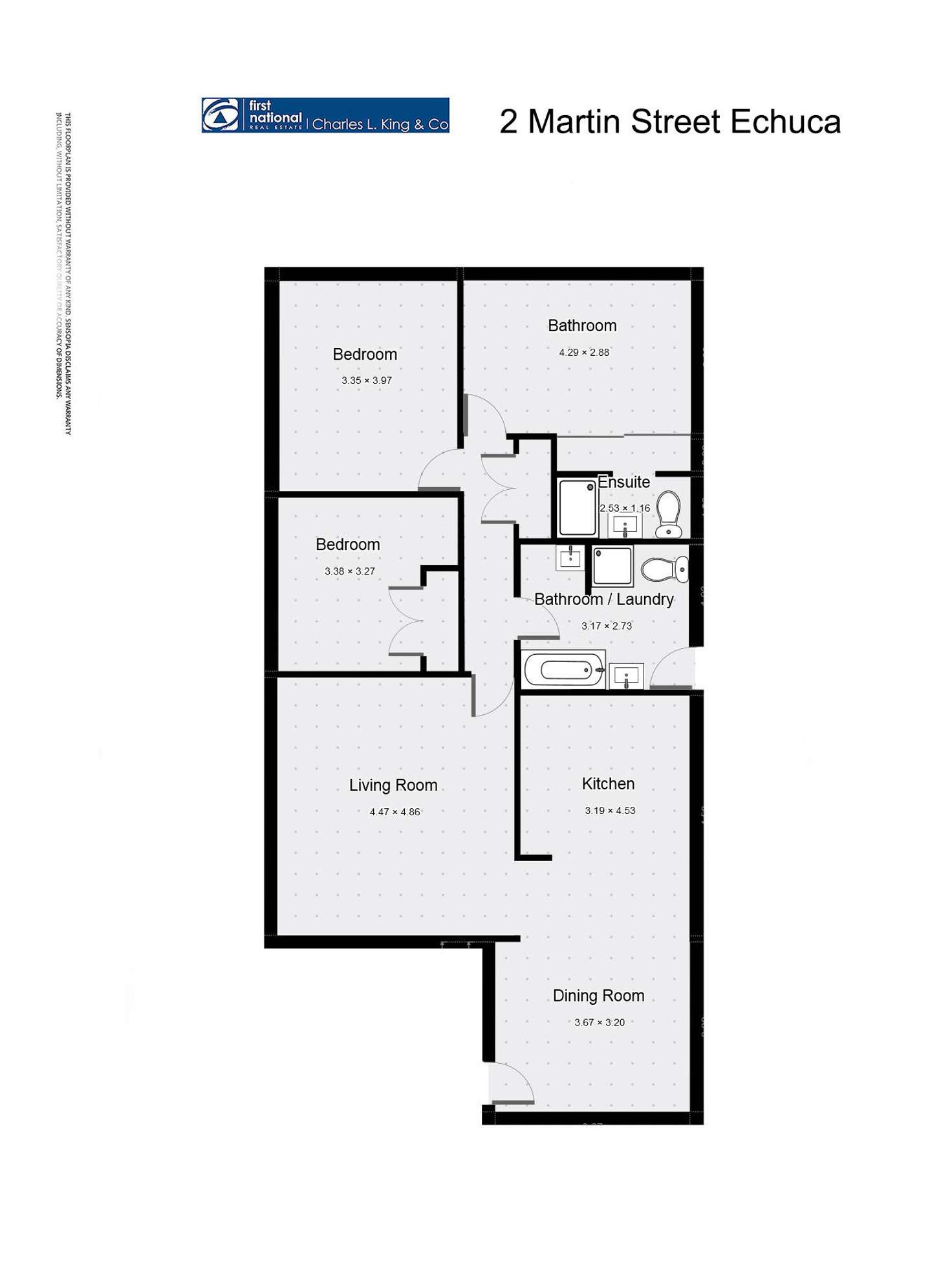 Floorplan of Homely house listing, 2 Martin Street, Echuca VIC 3564
