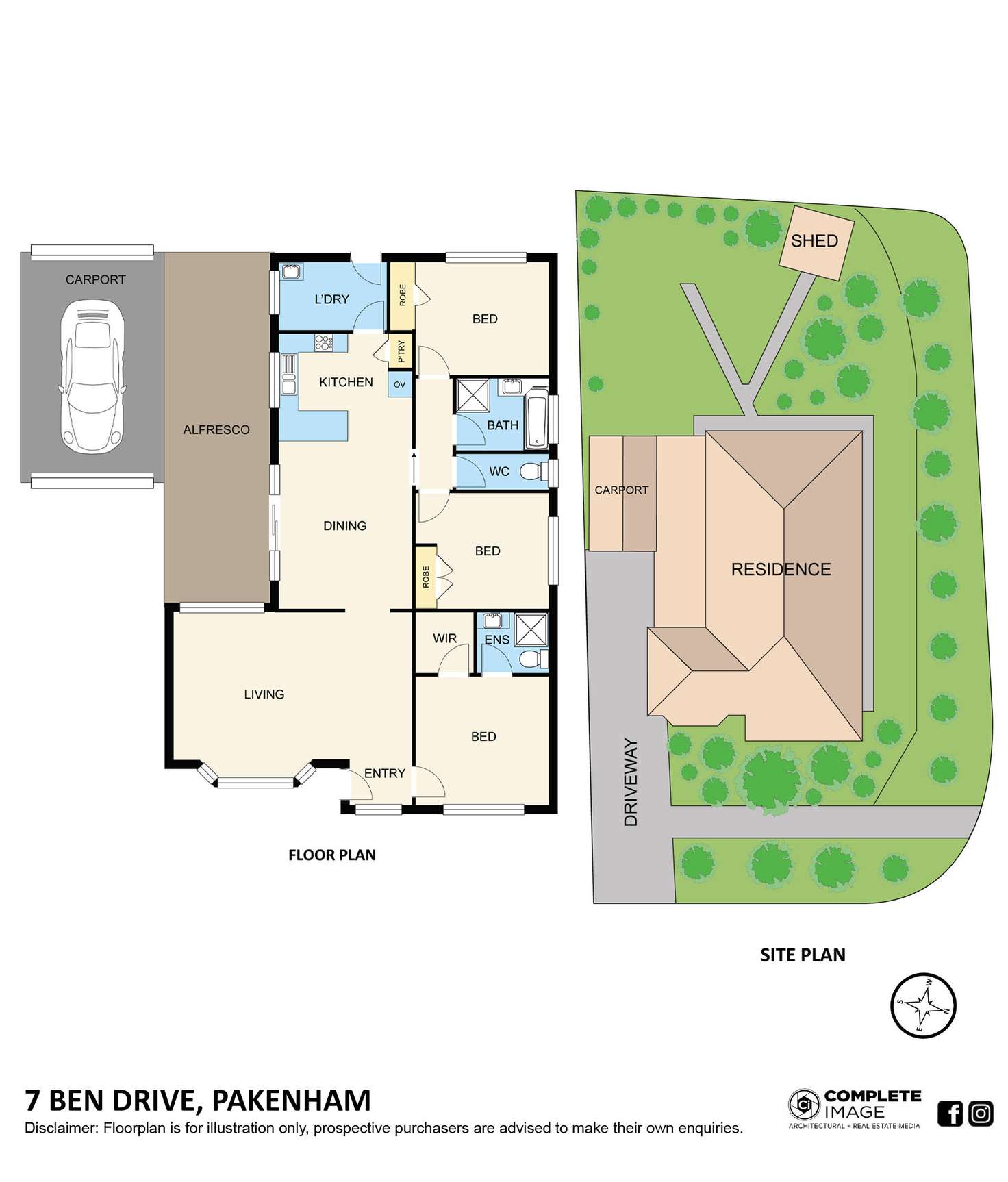 Floorplan of Homely house listing, 7 Ben Drive, Pakenham VIC 3810