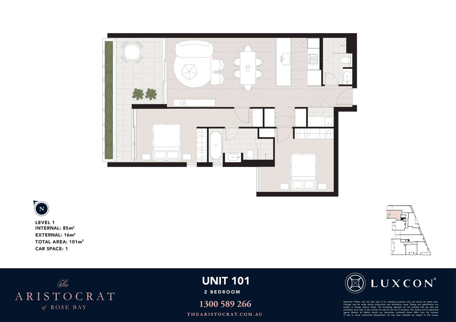 Floorplan of Homely apartment listing, 101/62A Dover Road, Rose Bay NSW 2029