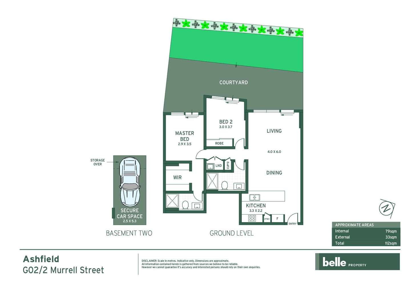 Floorplan of Homely apartment listing, G02/2 Murrell Street, Ashfield NSW 2131