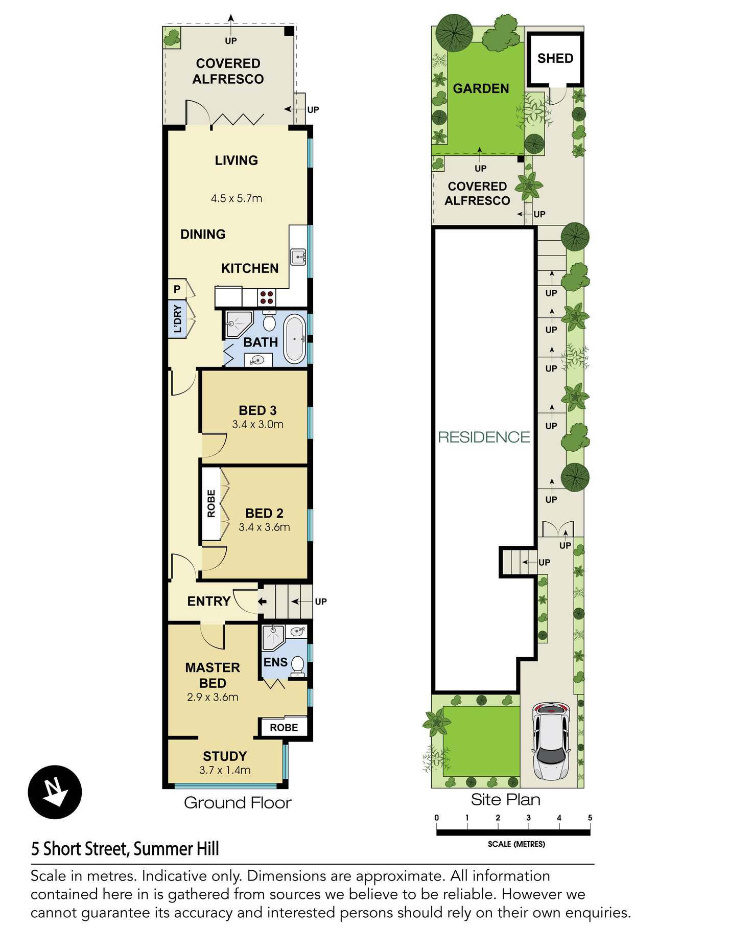 Floorplan of Homely semiDetached listing, 5 Short Street, Summer Hill NSW 2130