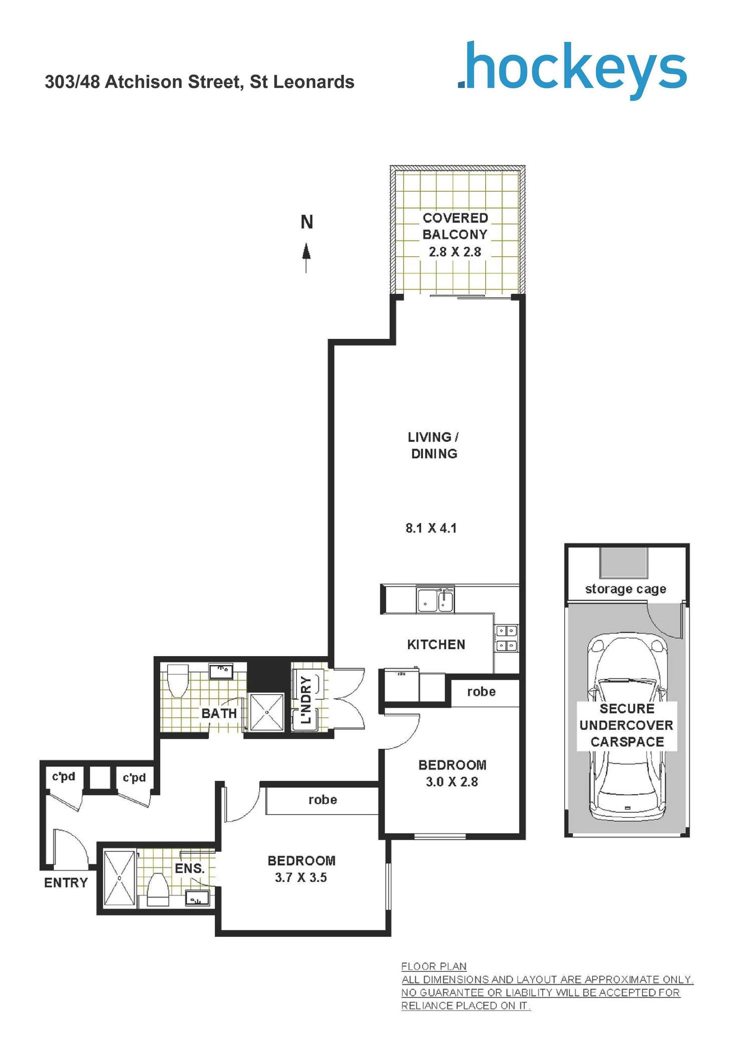 Floorplan of Homely apartment listing, 303/48 Atchison Street, St Leonards NSW 2065