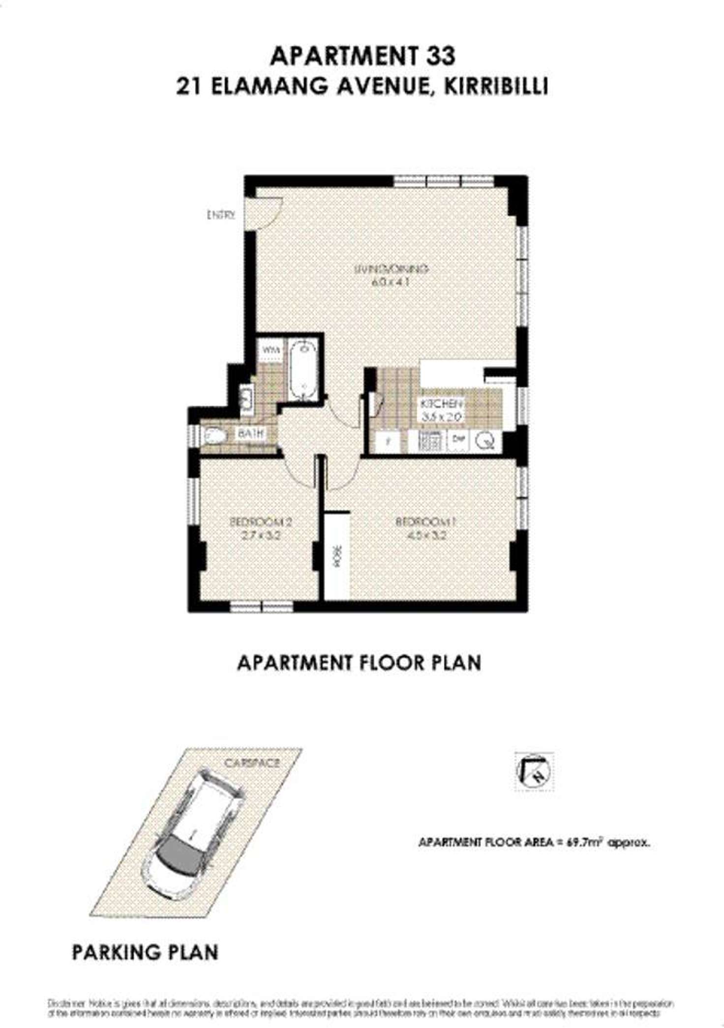 Floorplan of Homely apartment listing, 33/21 Elamang Avenue, Kirribilli NSW 2061