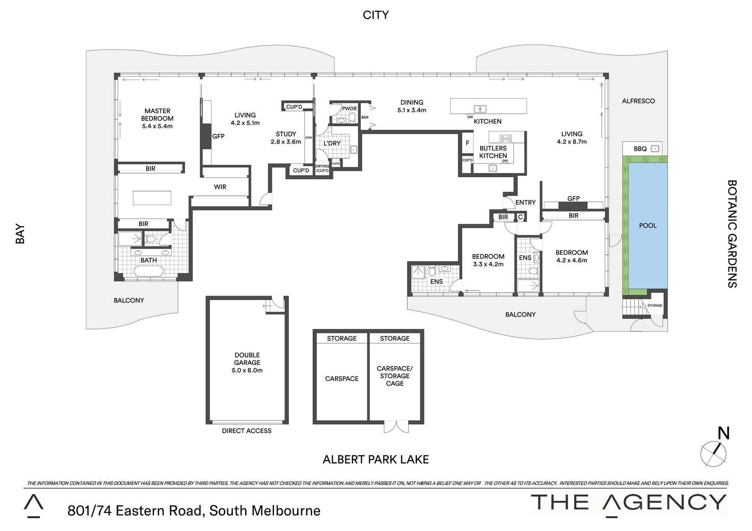 Floorplan of Homely apartment listing, 801/74 Eastern Road, South Melbourne VIC 3205