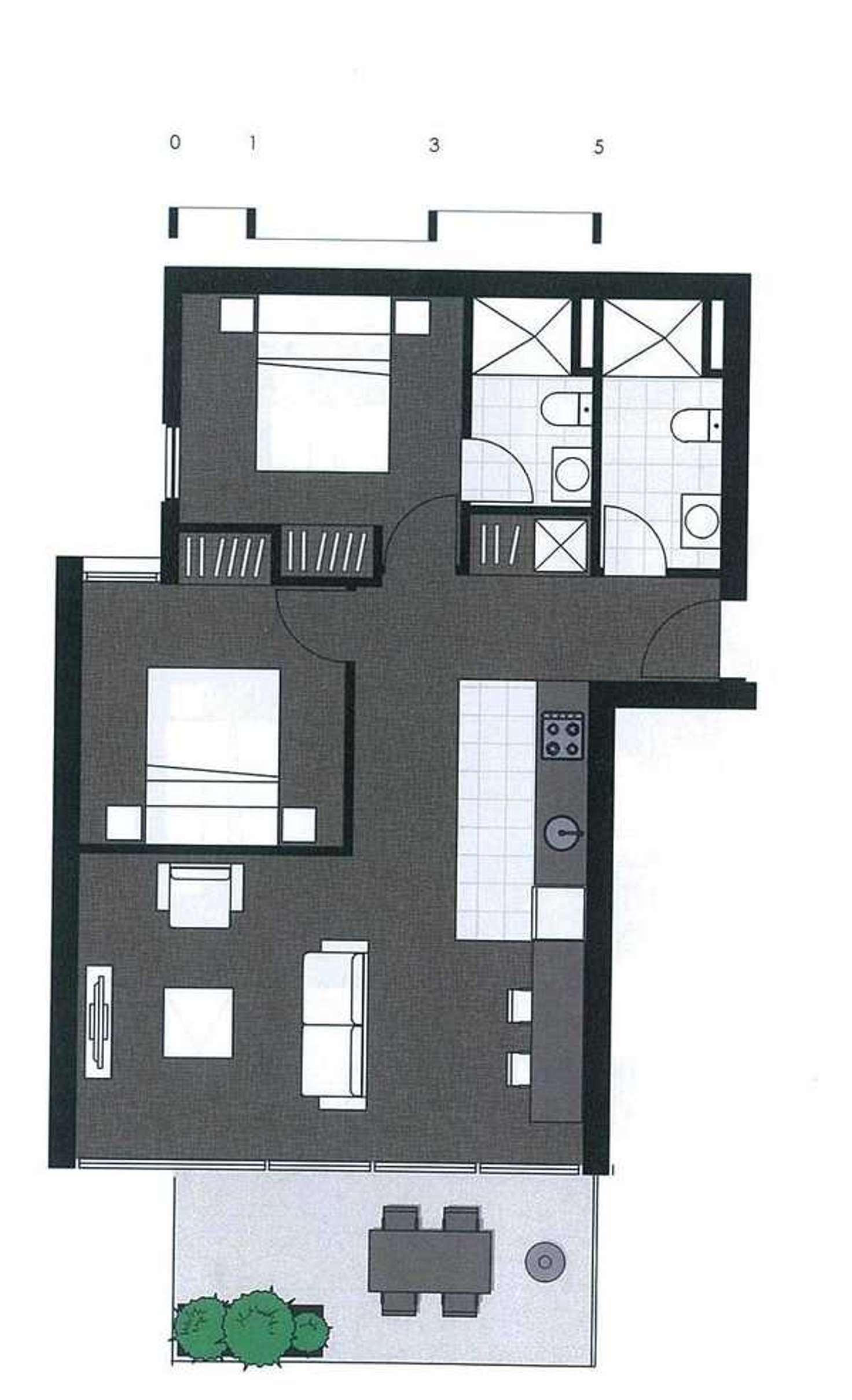 Floorplan of Homely apartment listing, 403/1 Brunswick Road, Brunswick VIC 3056