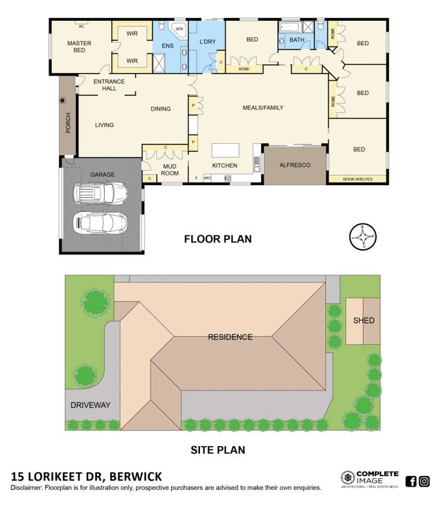 Floorplan of Homely house listing, 15 Lorikeet Drive, Berwick VIC 3806