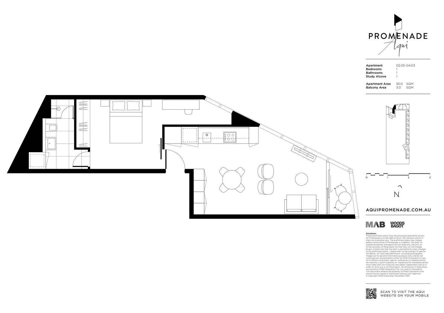 Floorplan of Homely apartment listing, 403/421 Docklands Drive, Docklands VIC 3008
