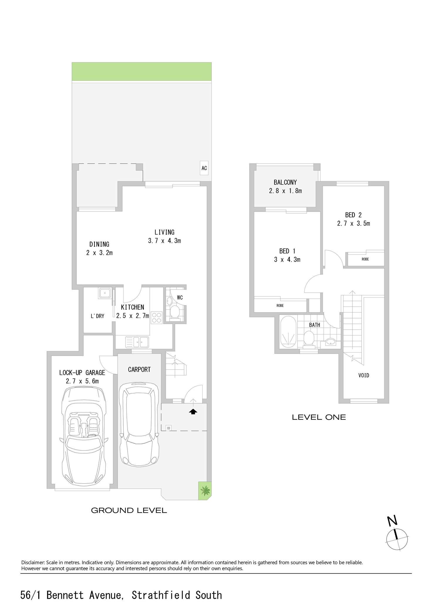 Floorplan of Homely townhouse listing, 56/1 Bennett Avenue, Strathfield South NSW 2136