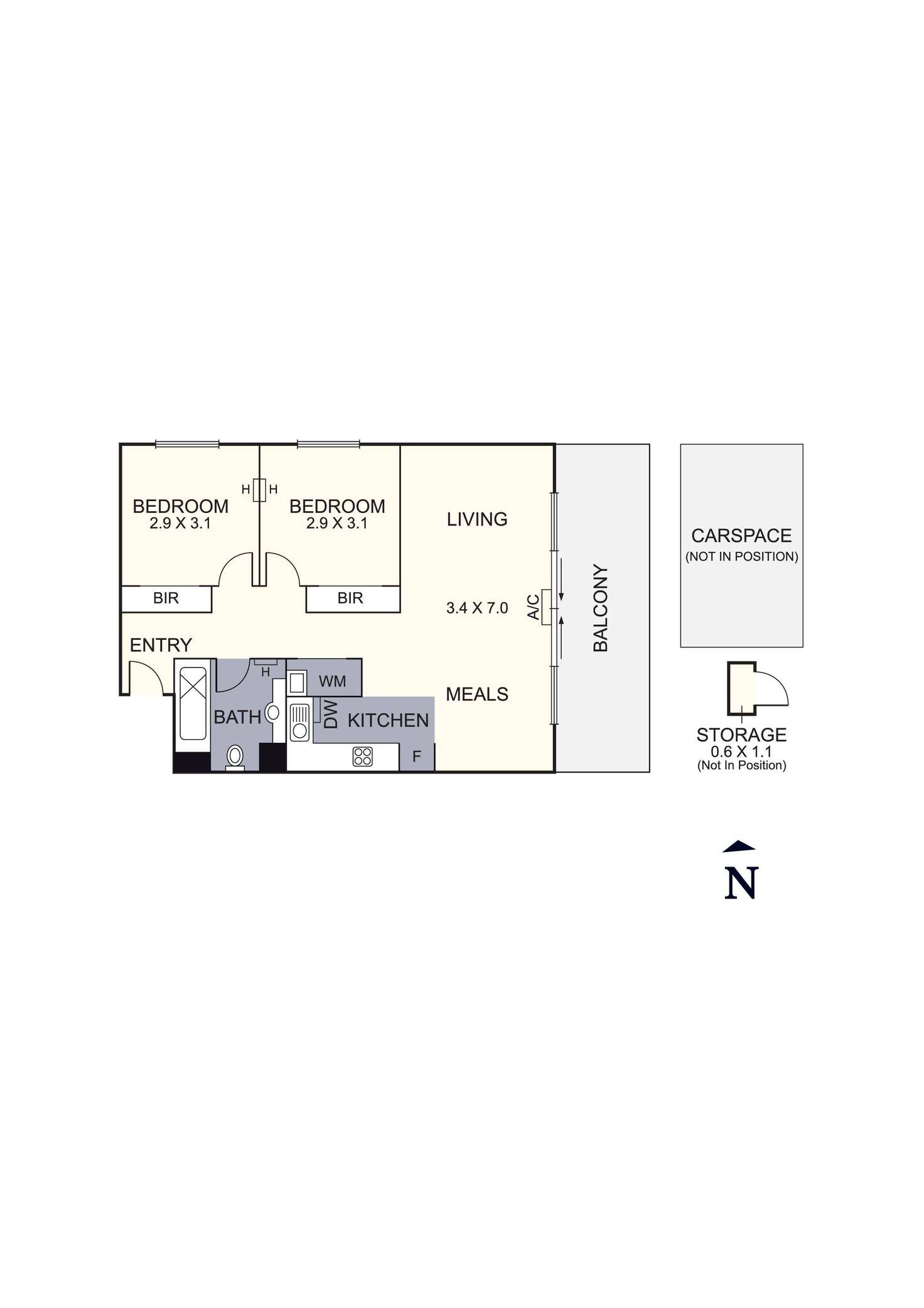 Floorplan of Homely apartment listing, 16/442 High Street, Northcote VIC 3070