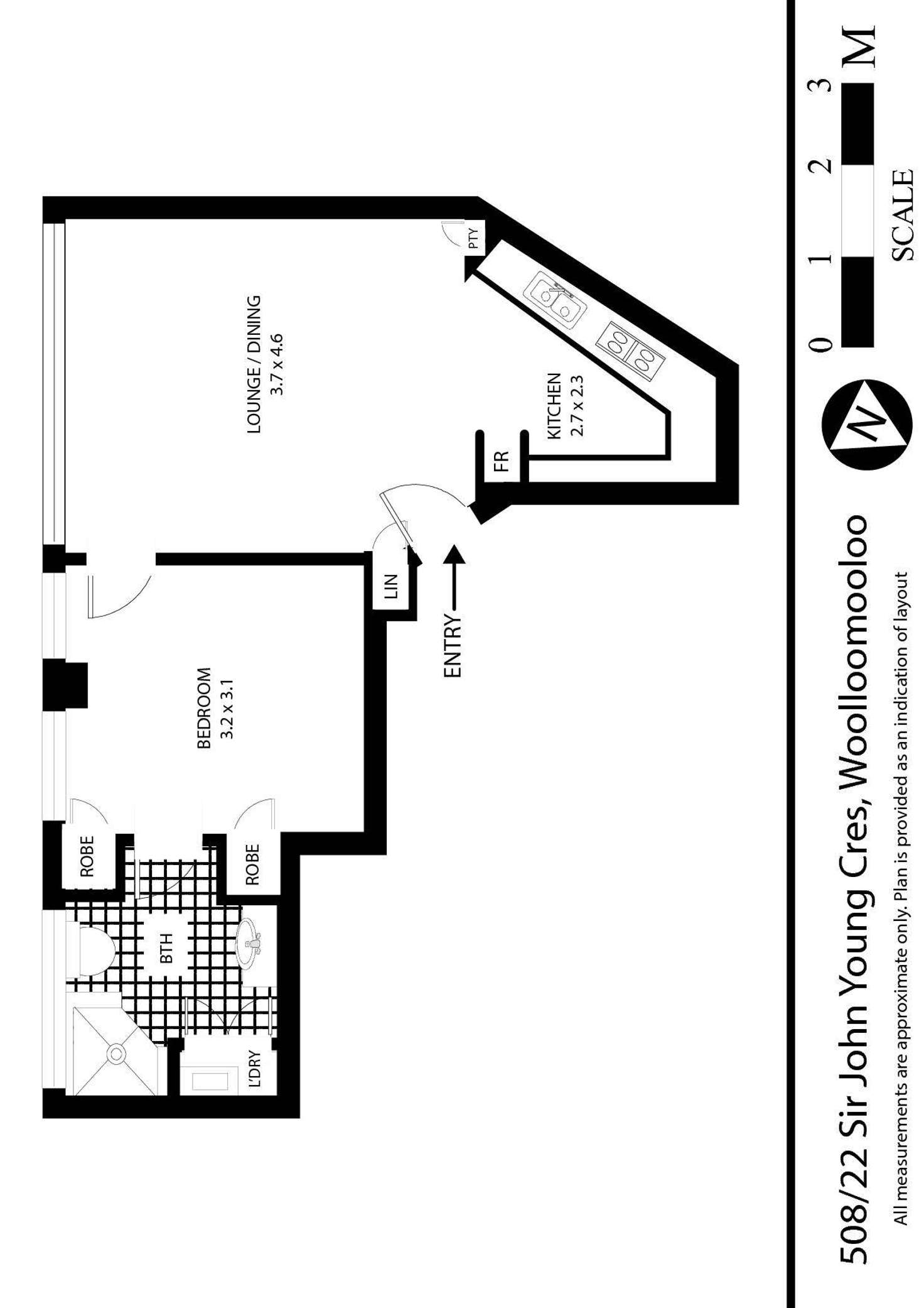 Floorplan of Homely apartment listing, 22-40 Sir John Young Crescent, Woolloomooloo NSW 2011