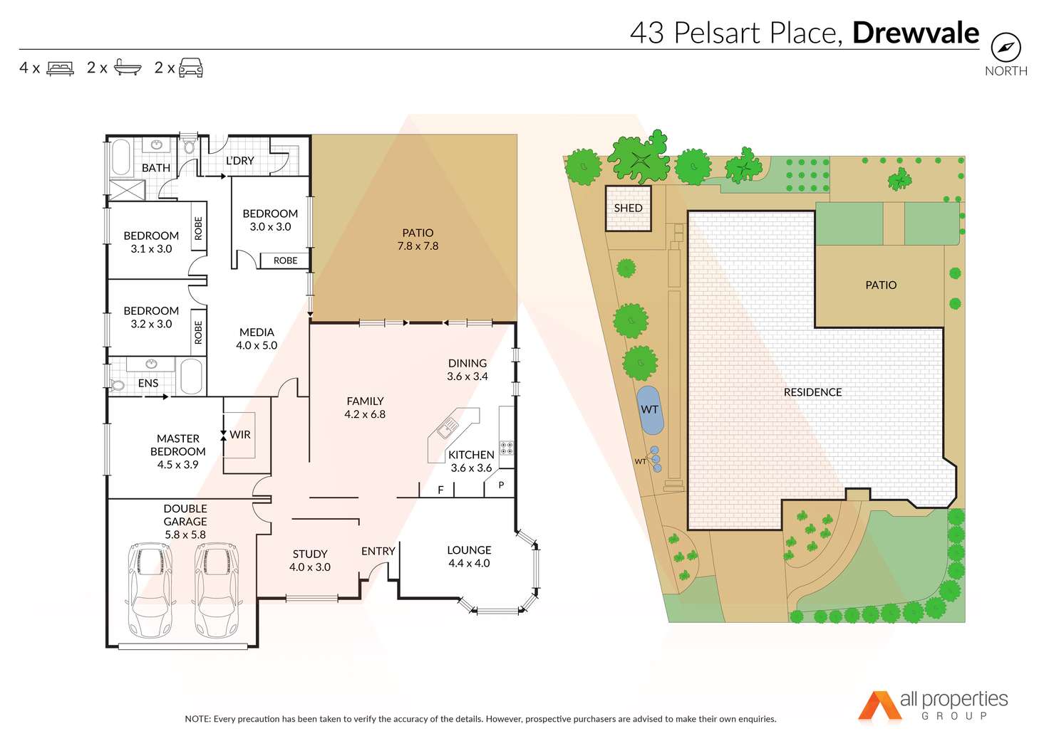 Floorplan of Homely house listing, 43 Pelsart Place, Drewvale QLD 4116