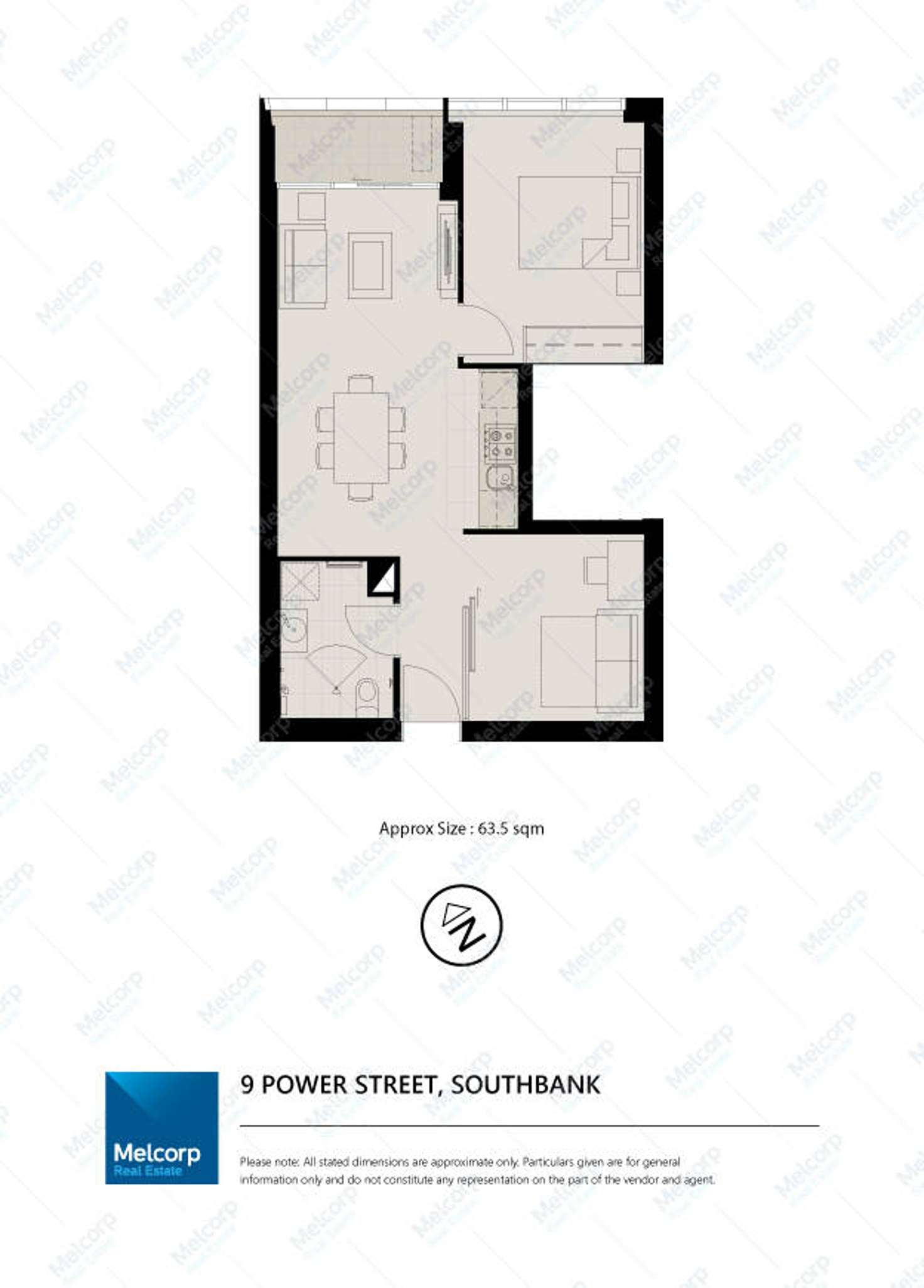 Floorplan of Homely apartment listing, 2201/9 Power Street, Southbank VIC 3006