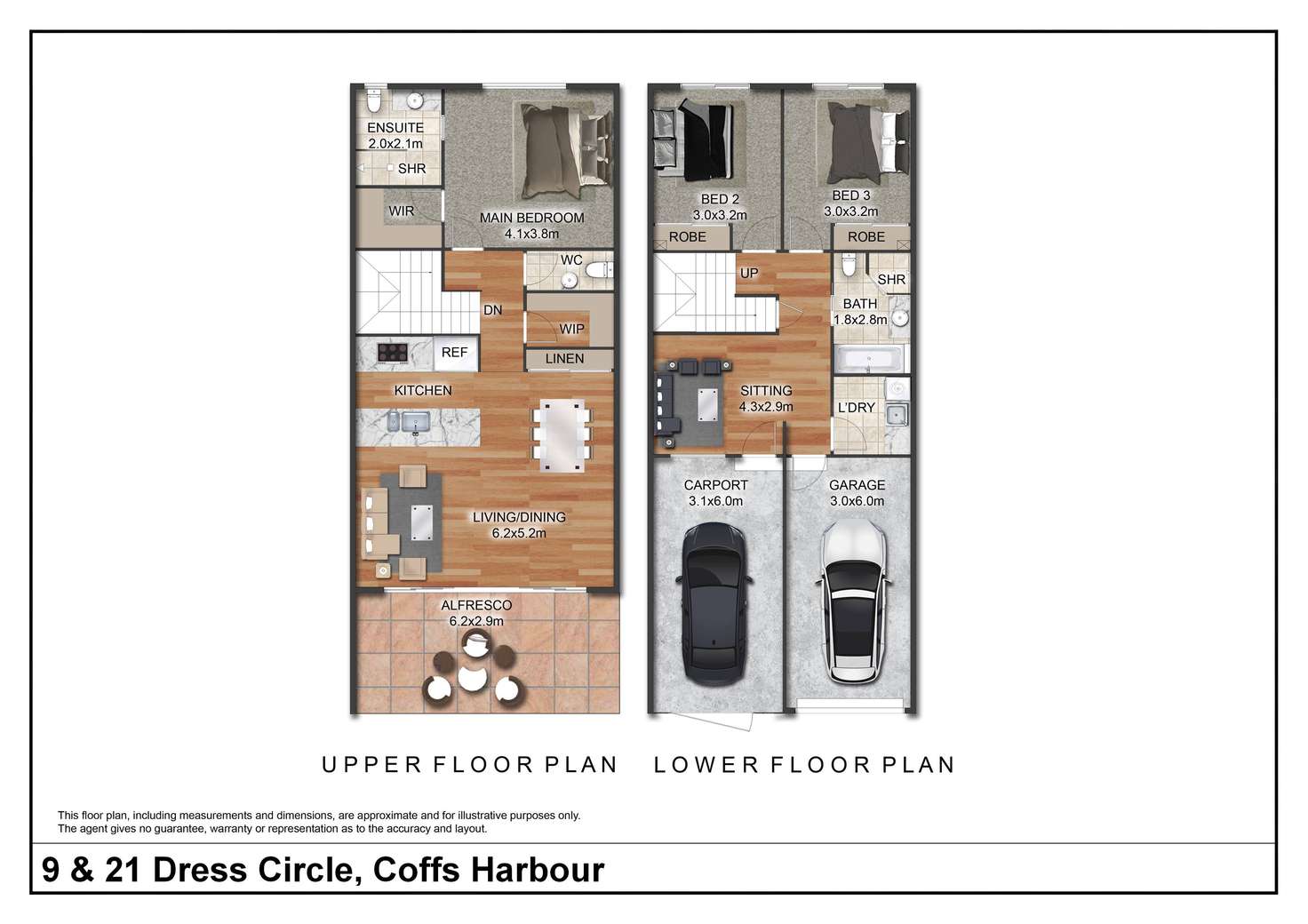 Floorplan of Homely townhouse listing, 5 Dress Circle, Coffs Harbour NSW 2450