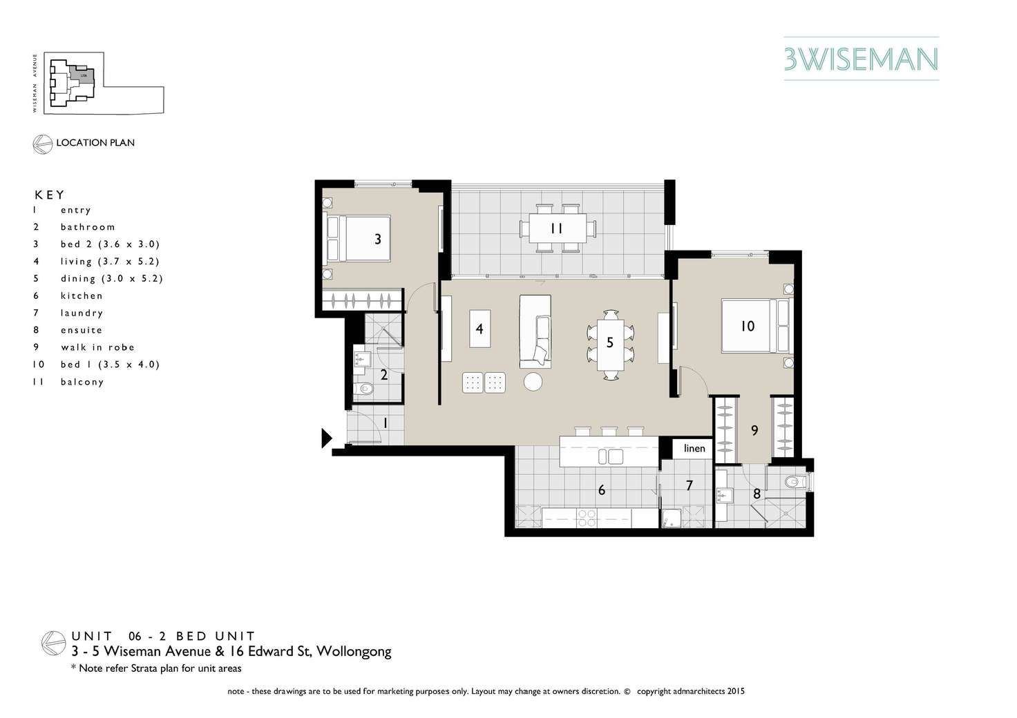Floorplan of Homely unit listing, 6/3-5 Wiseman Avenue, Wollongong NSW 2500