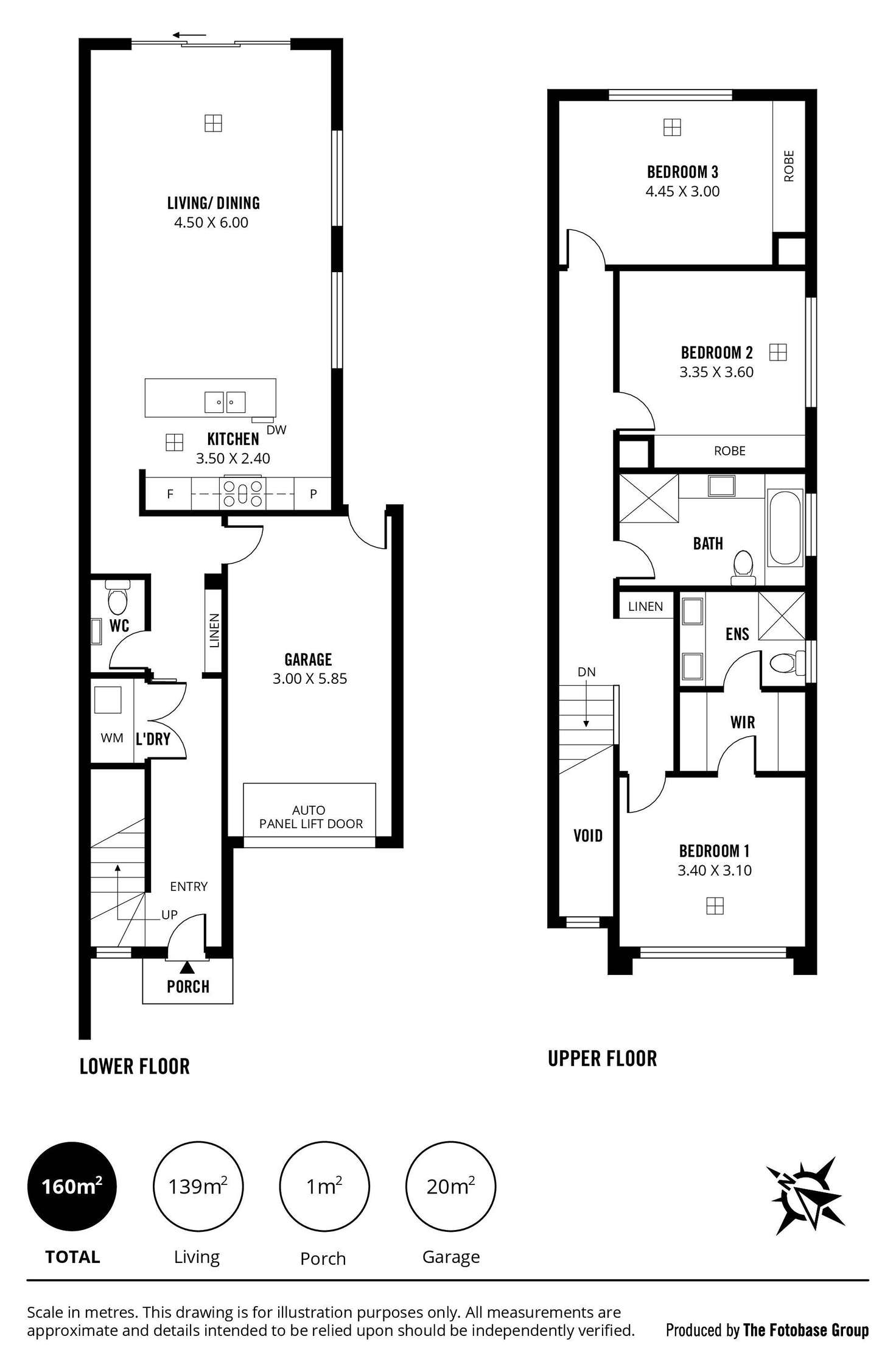 Floorplan of Homely townhouse listing, 1A Fry Court, Campbelltown SA 5074