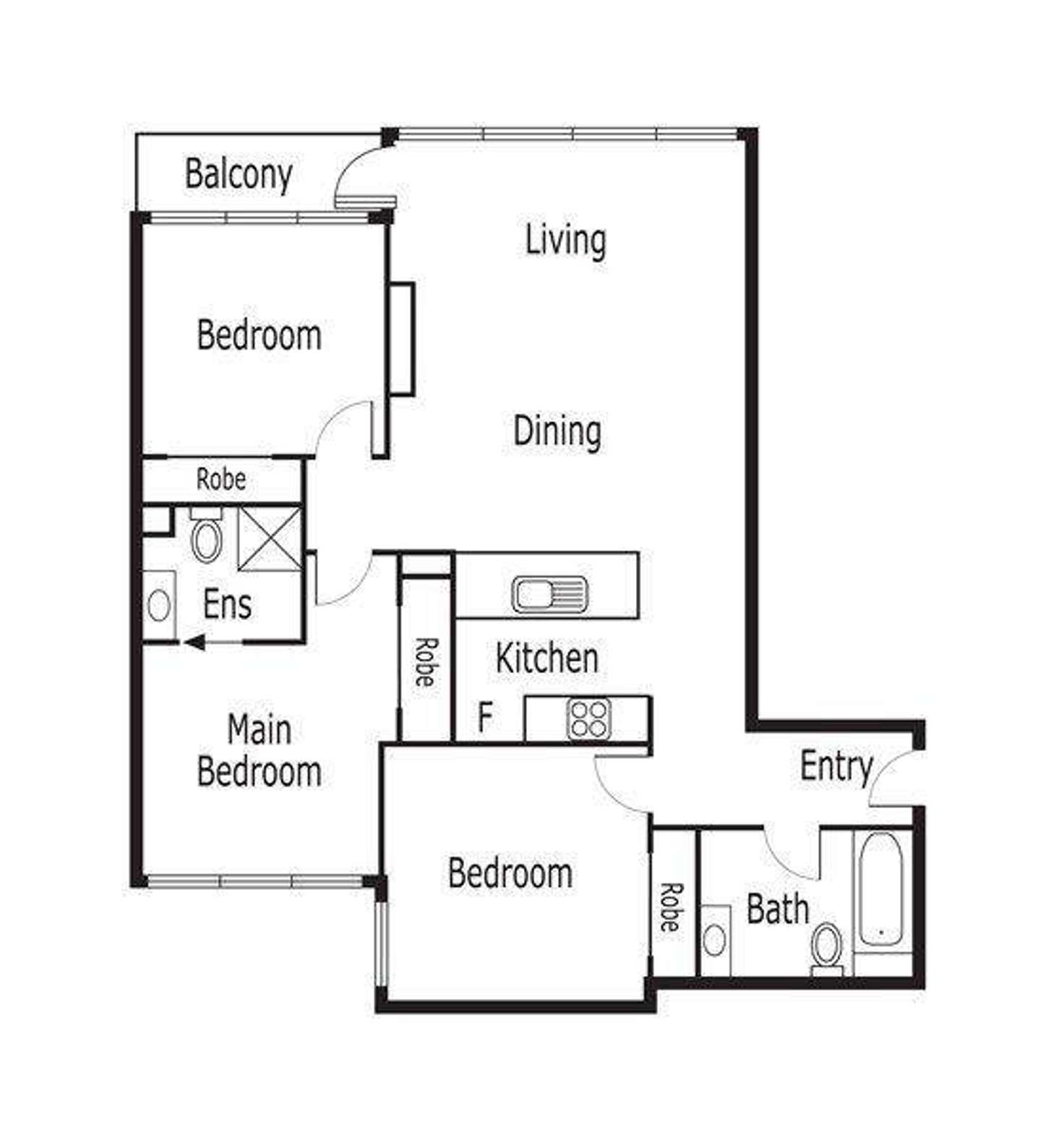 Floorplan of Homely apartment listing, 123/416 St Kilda Road, Melbourne VIC 3004