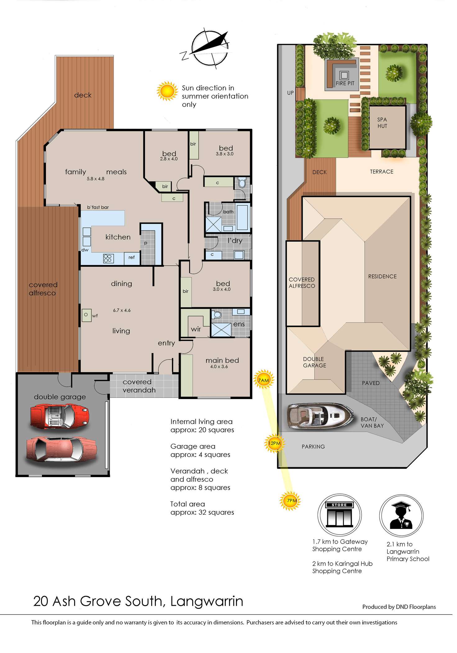 Floorplan of Homely house listing, 20 Ash Grove South, Langwarrin VIC 3910