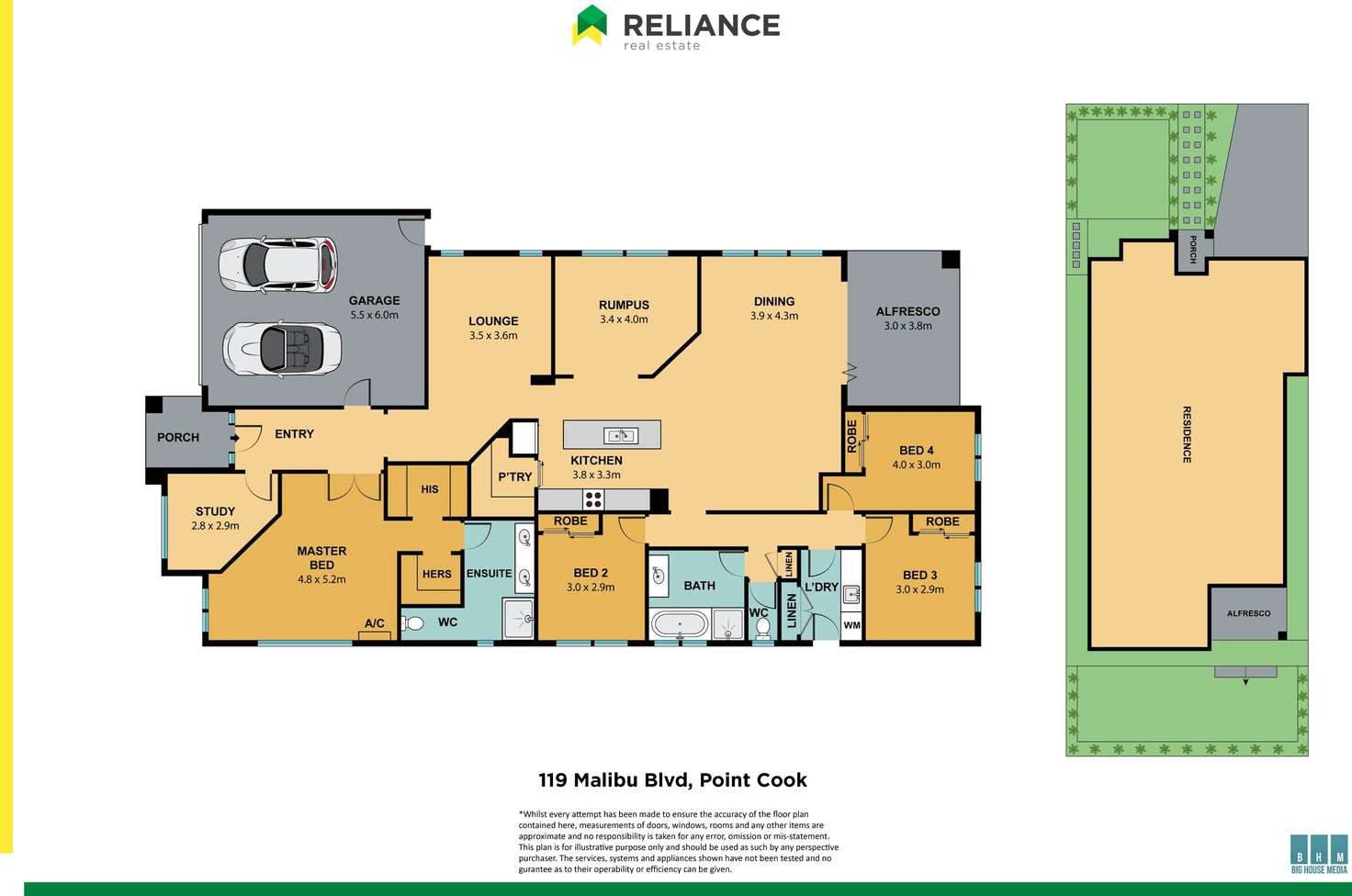 Floorplan of Homely house listing, 119 Malibu Boulevard, Point Cook VIC 3030